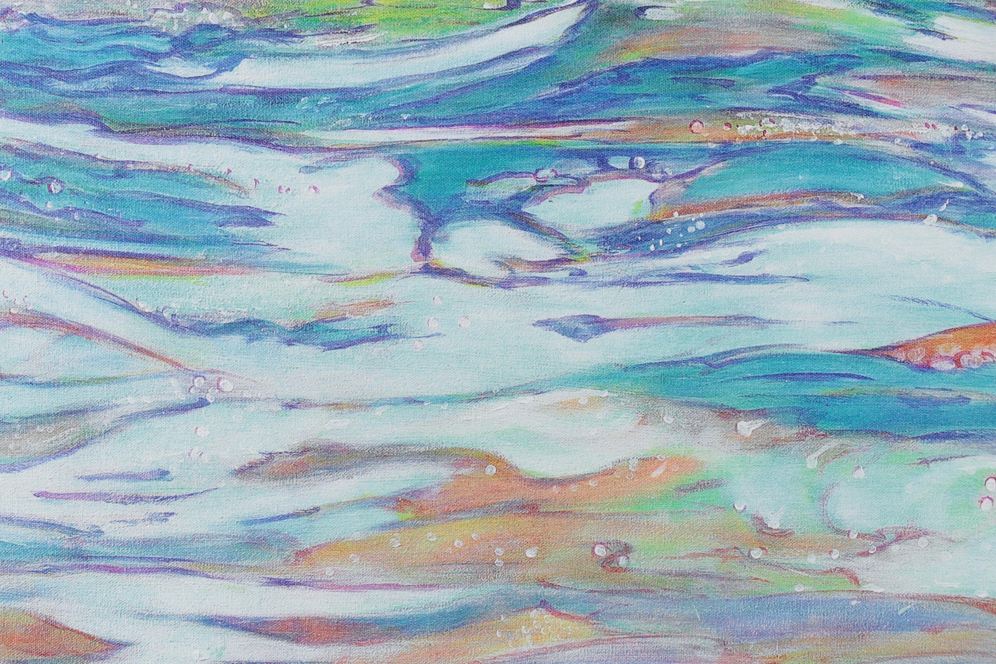 Giclée After CE Whitney "Surf On The Rocks"