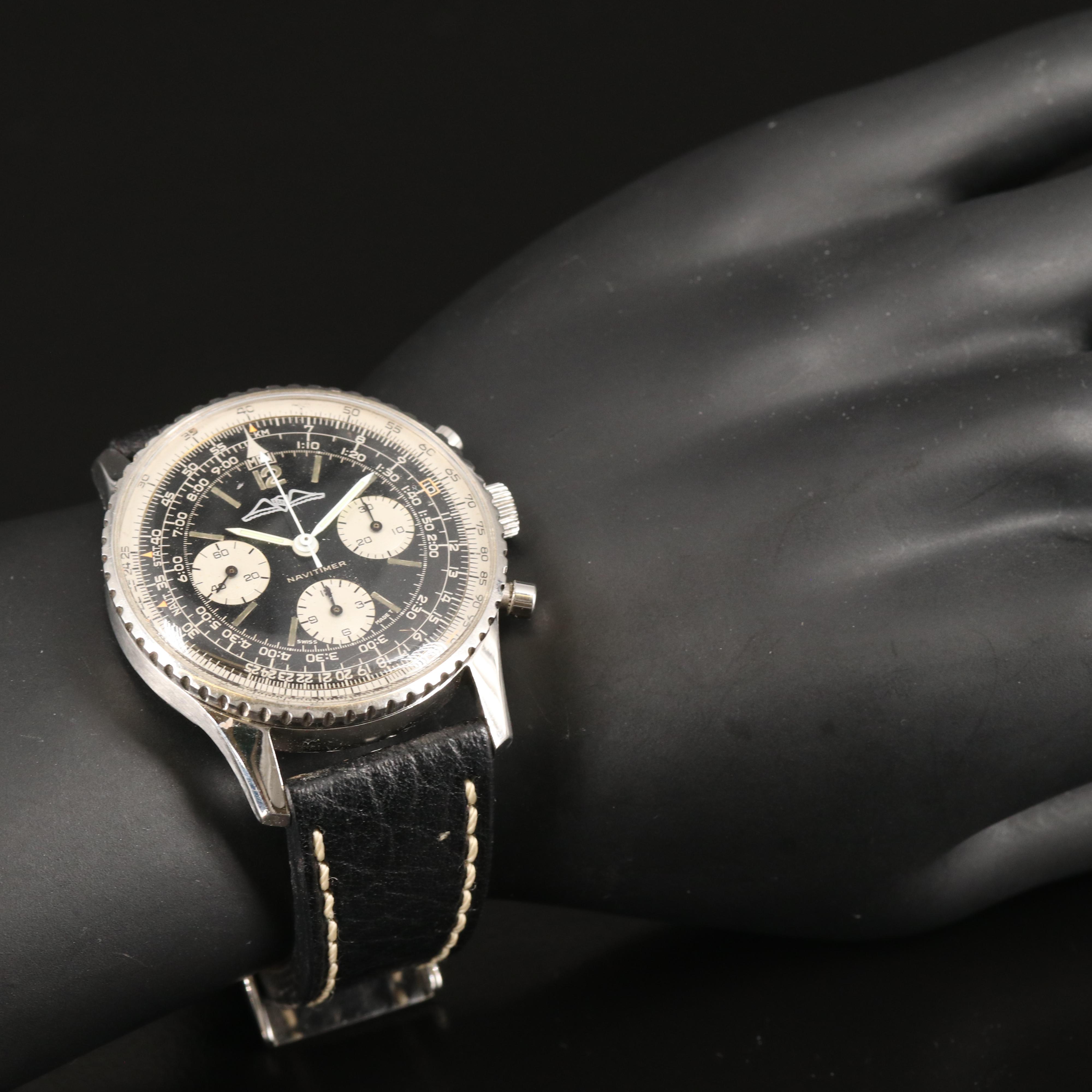 Vintage Breitling Navitimer Aopa Manual Wind Watch