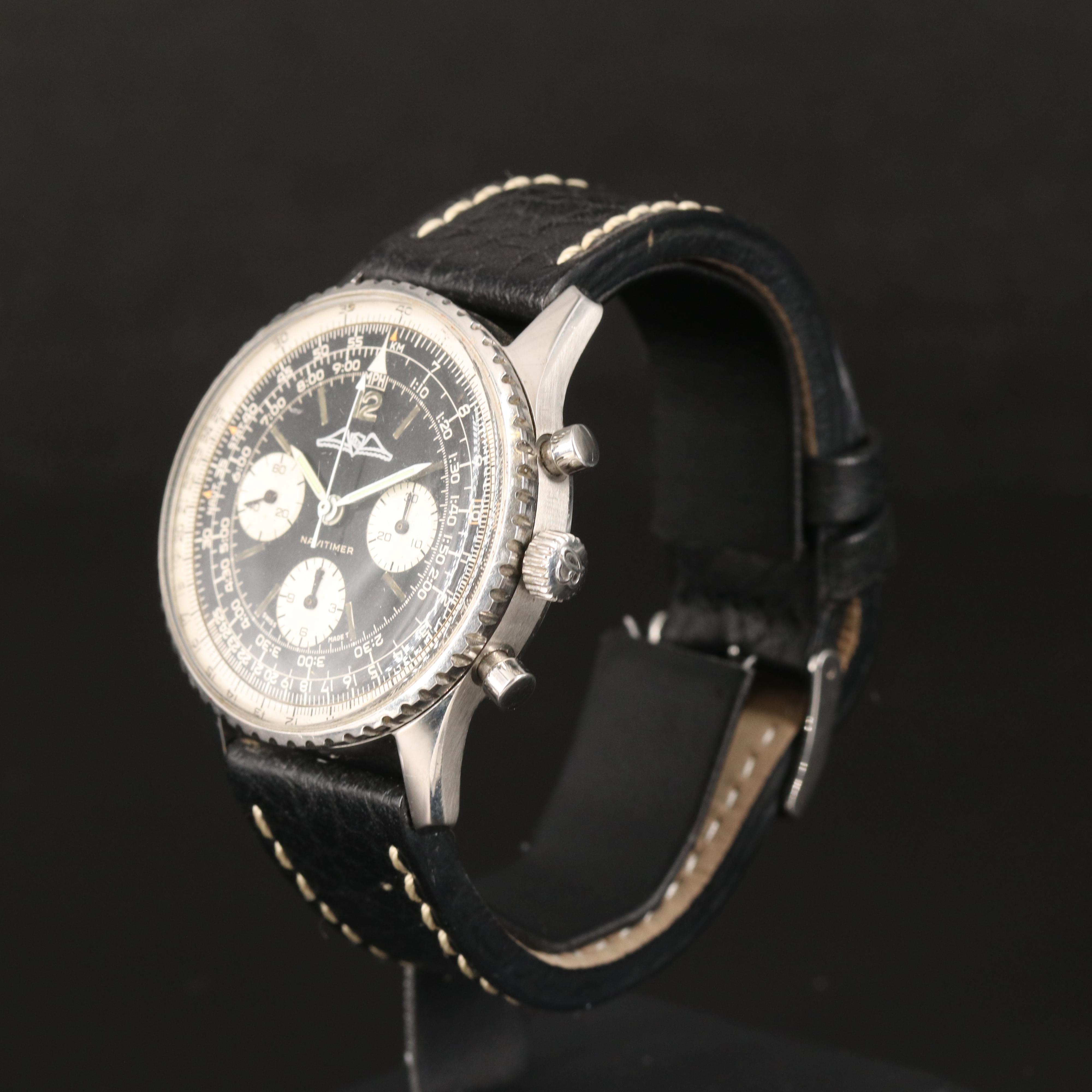 Vintage Breitling Navitimer Aopa Manual Wind Watch