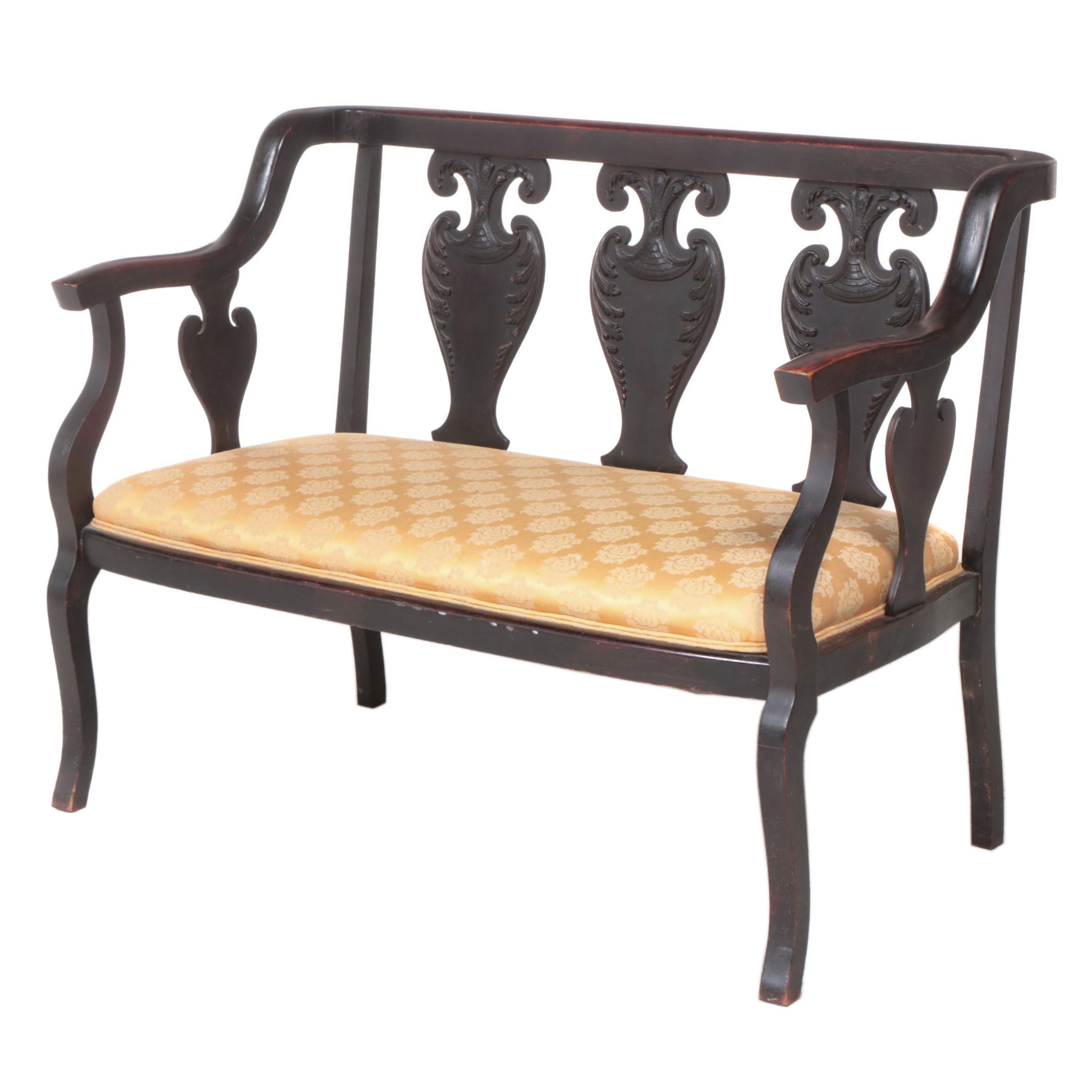 Colonial Revival Birch Settee, Late 19th/Early 20th Century