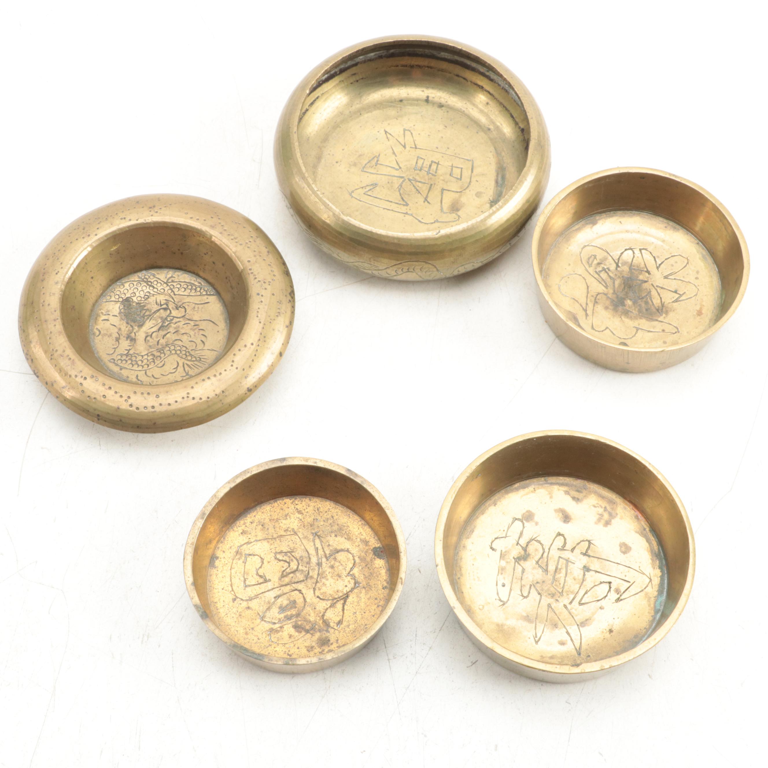 Brass Fire Starter, Squeeze Bulb Car Horn and Candlesticks with Other Items