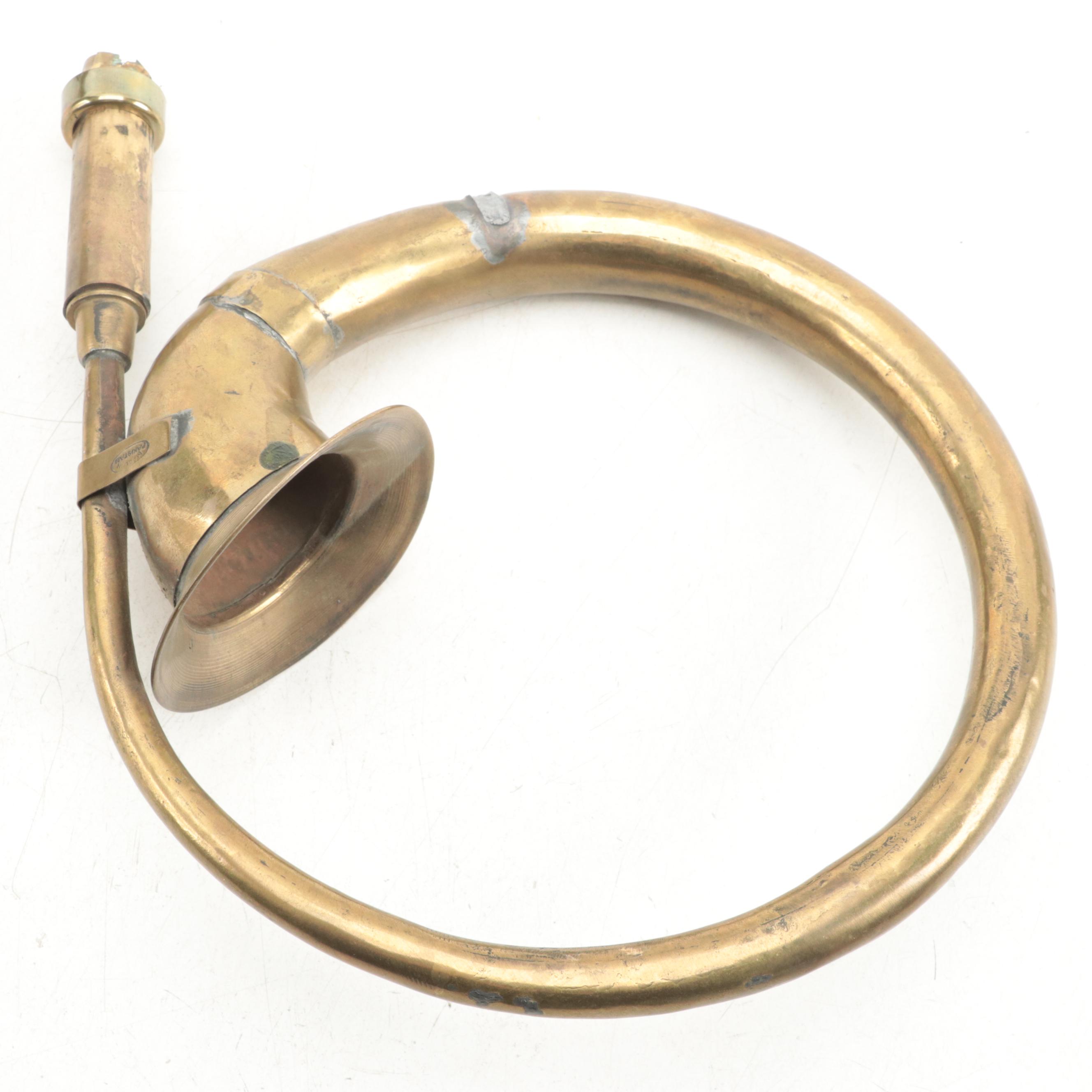 Brass Fire Starter, Squeeze Bulb Car Horn and Candlesticks with Other Items