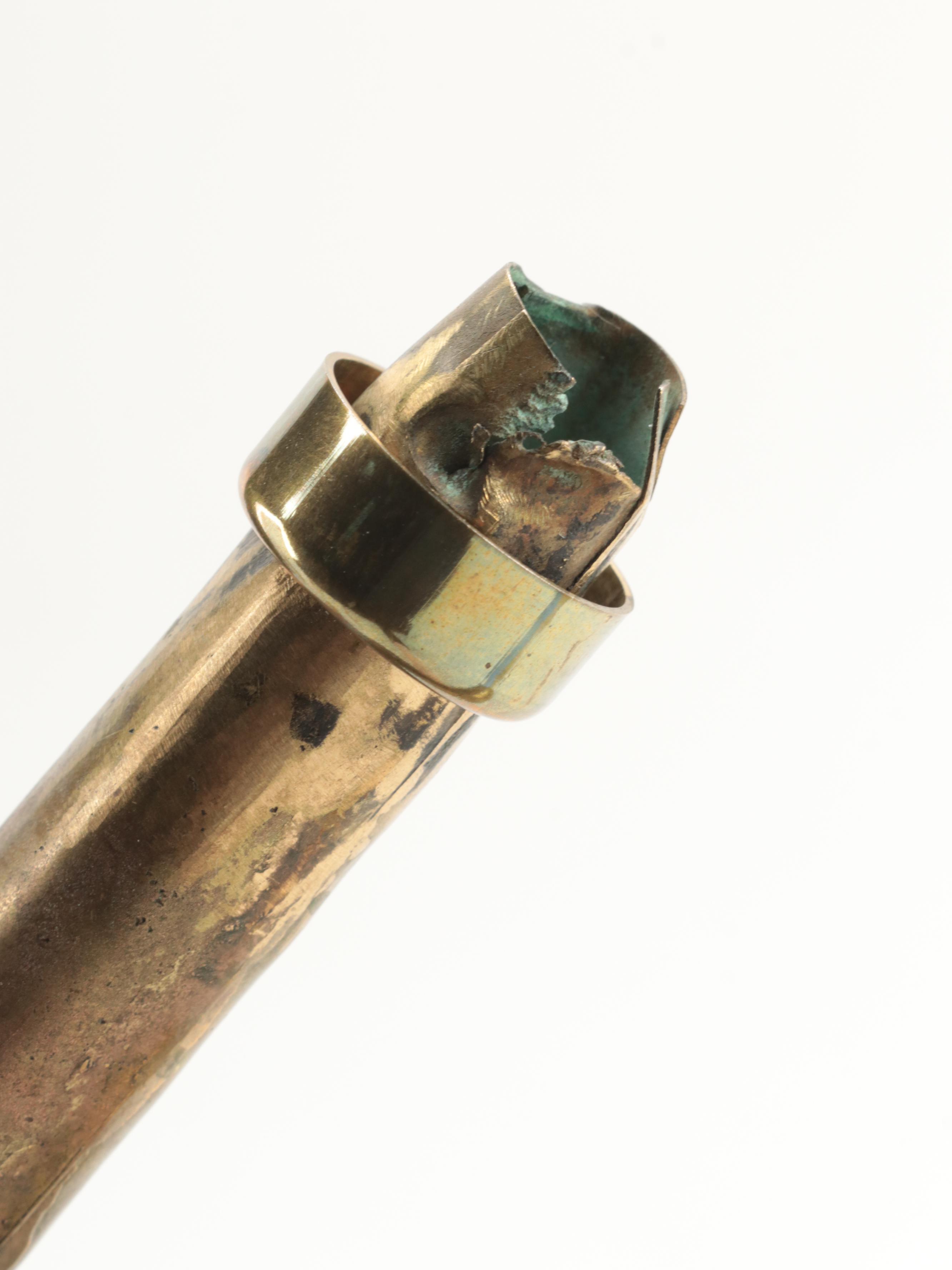 Brass Fire Starter, Squeeze Bulb Car Horn and Candlesticks with Other Items