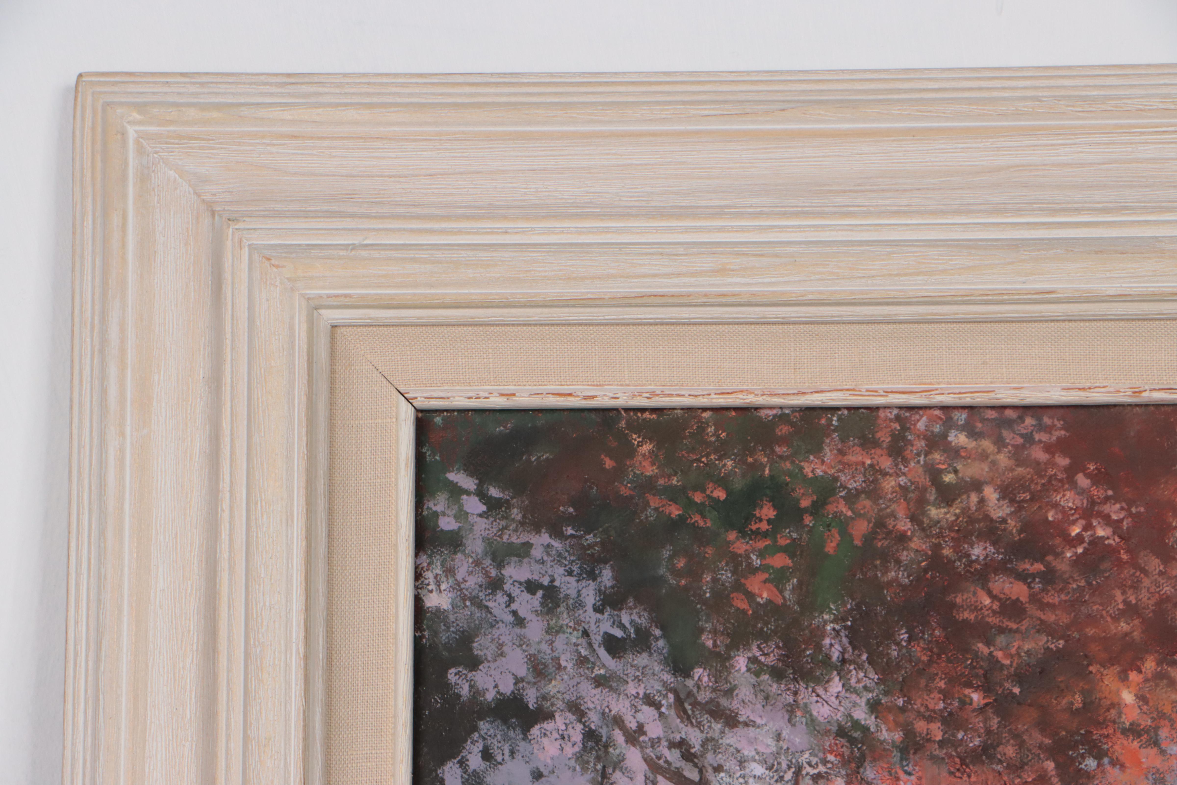 Oil Painting of Lush Garden, 21st Century