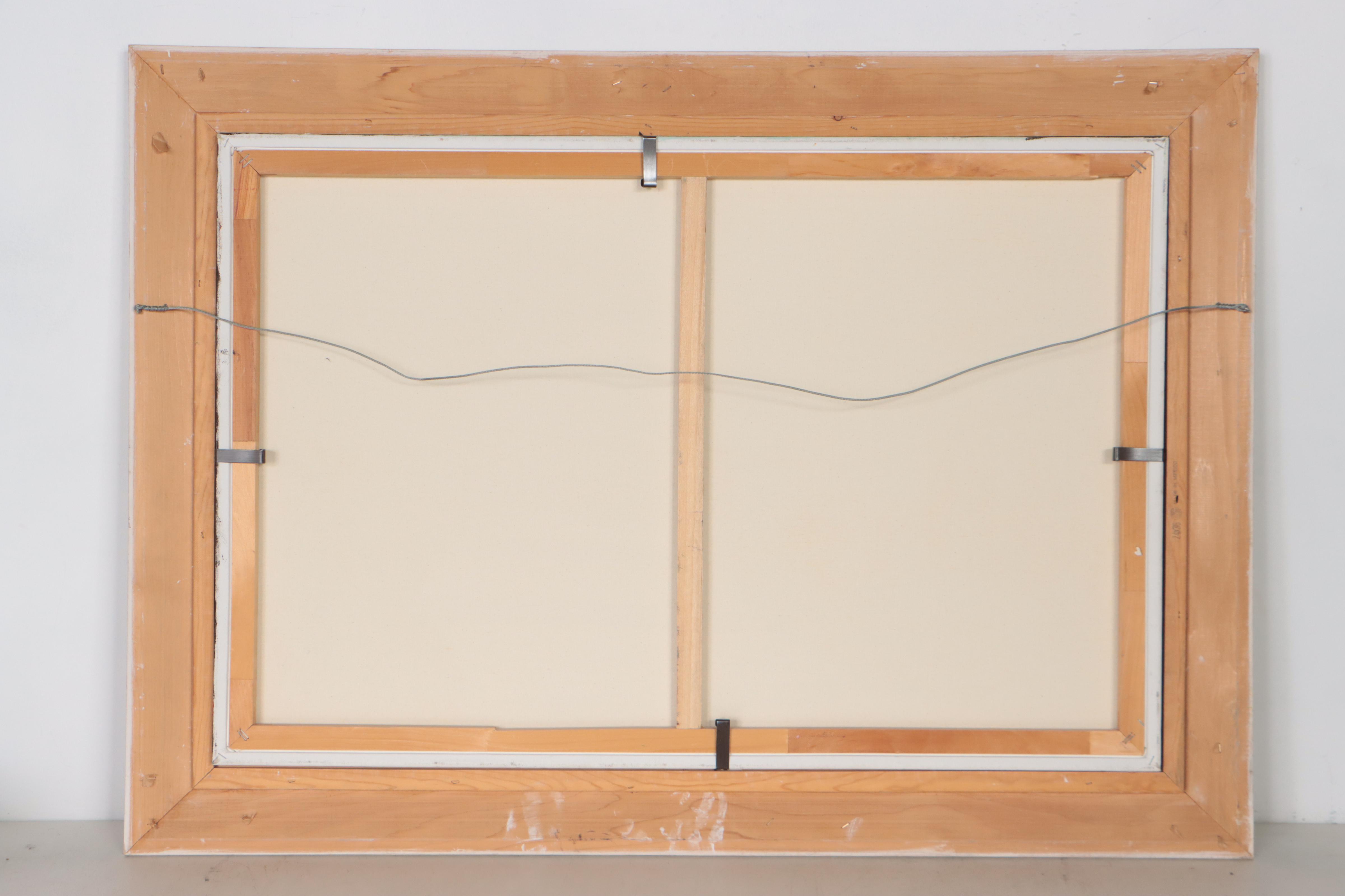 Oil Painting of Lush Garden, 21st Century