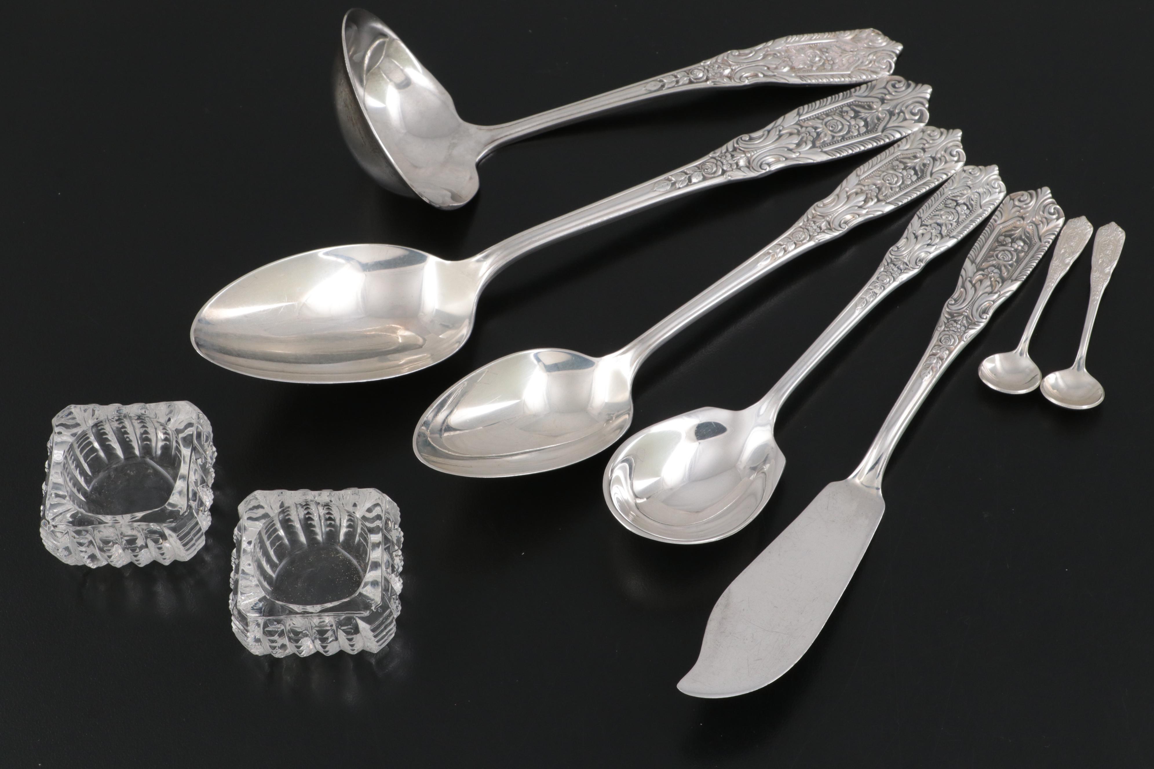 Westmorland "Milburn Rose" Sterling Silver Flatware, Mid to Late 20th Century
