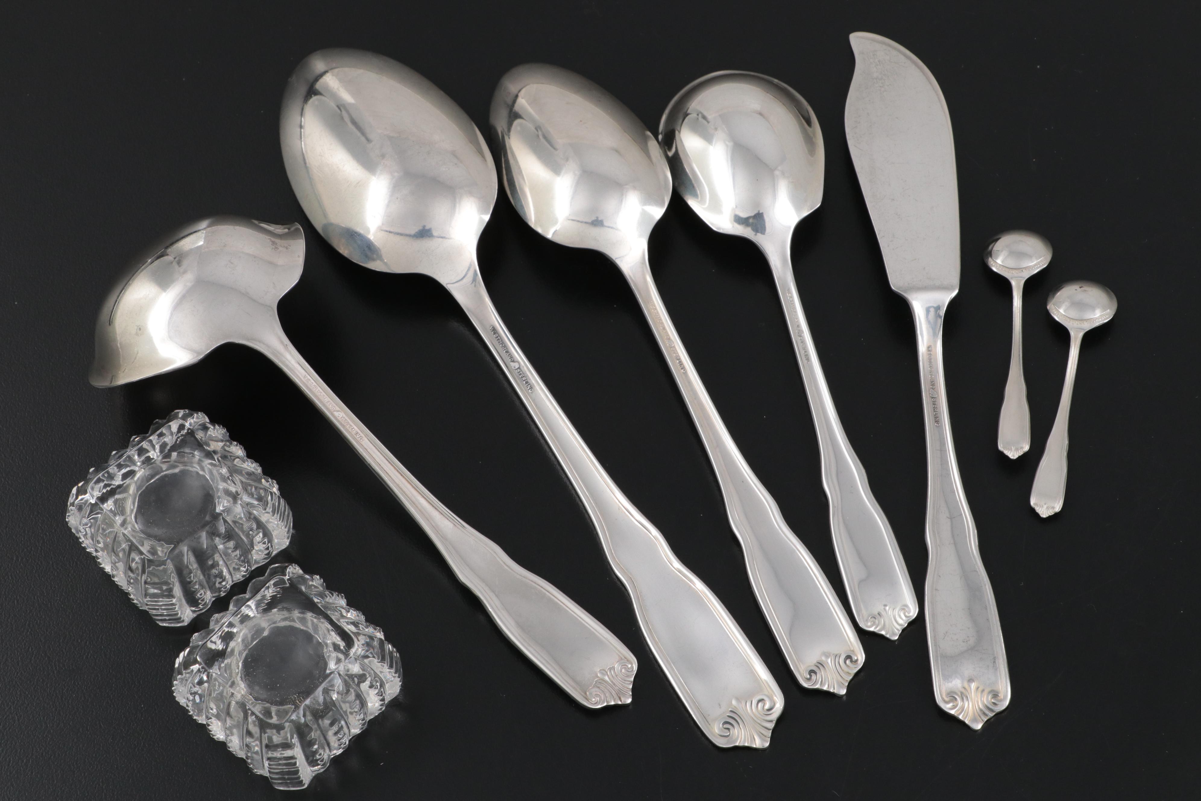Westmorland "Milburn Rose" Sterling Silver Flatware, Mid to Late 20th Century