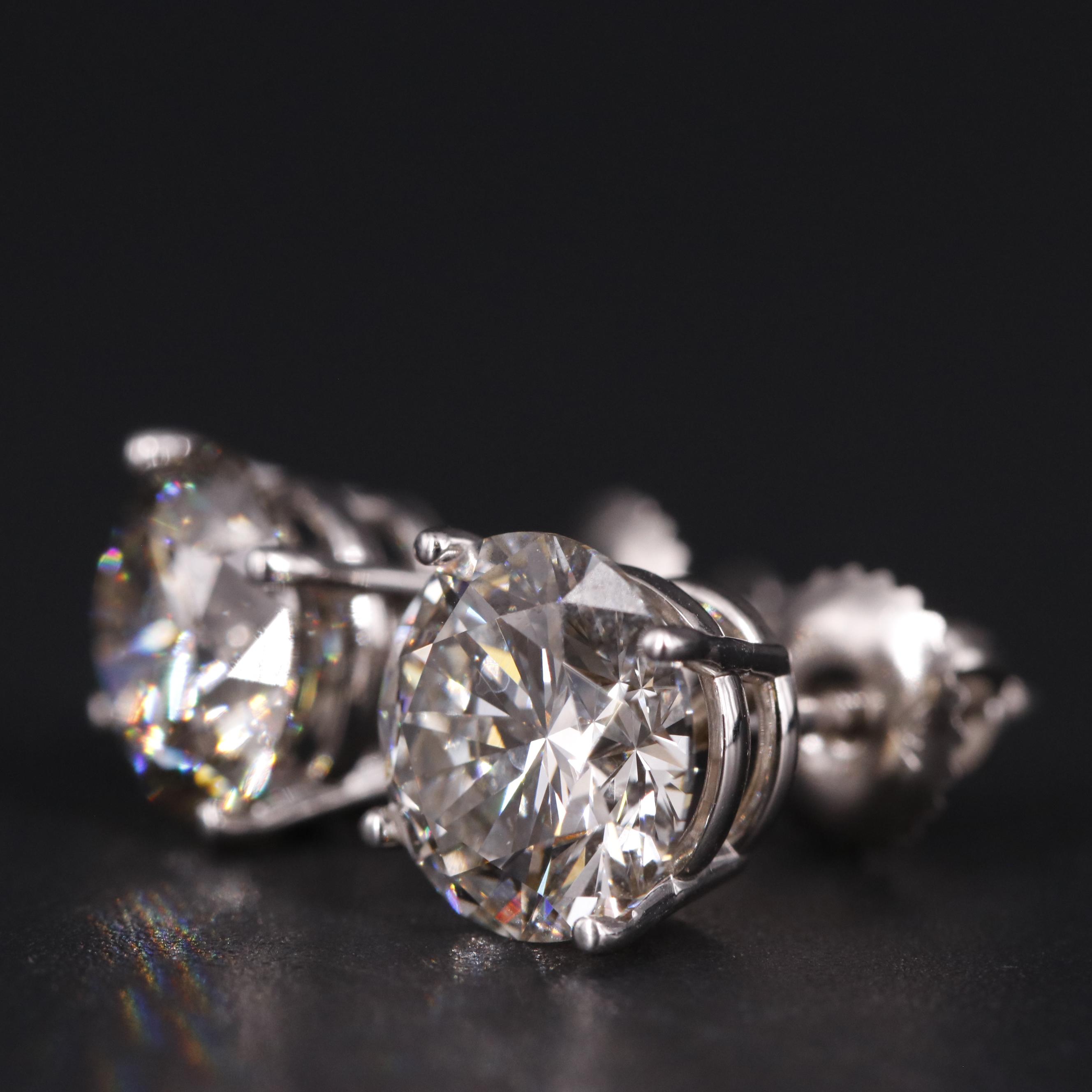 14K 3.95 CTW Lab Grown Diamond Stud Earrings