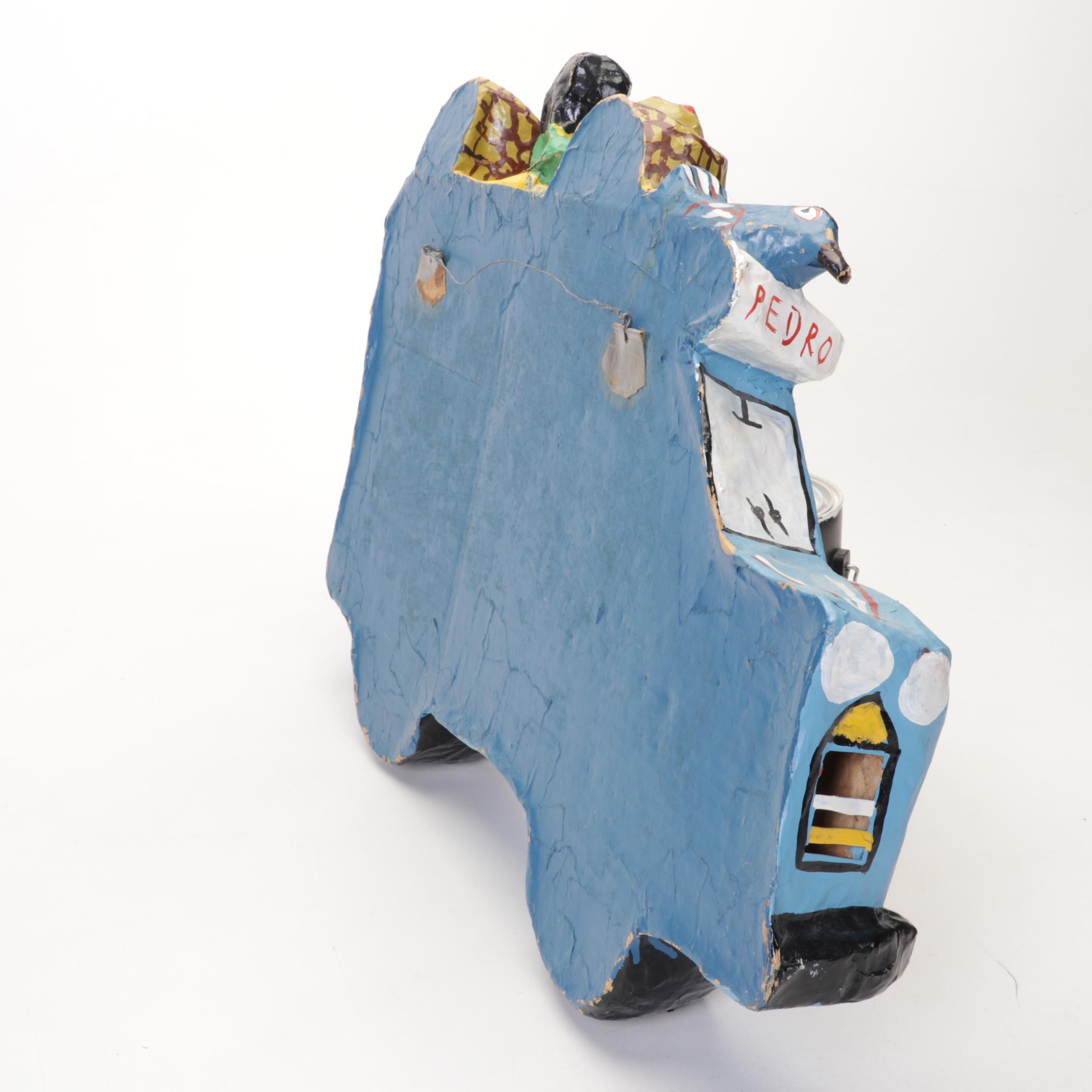 Central American Folk Art Hand-Painted Papier-Mâché Hanging Sculpture