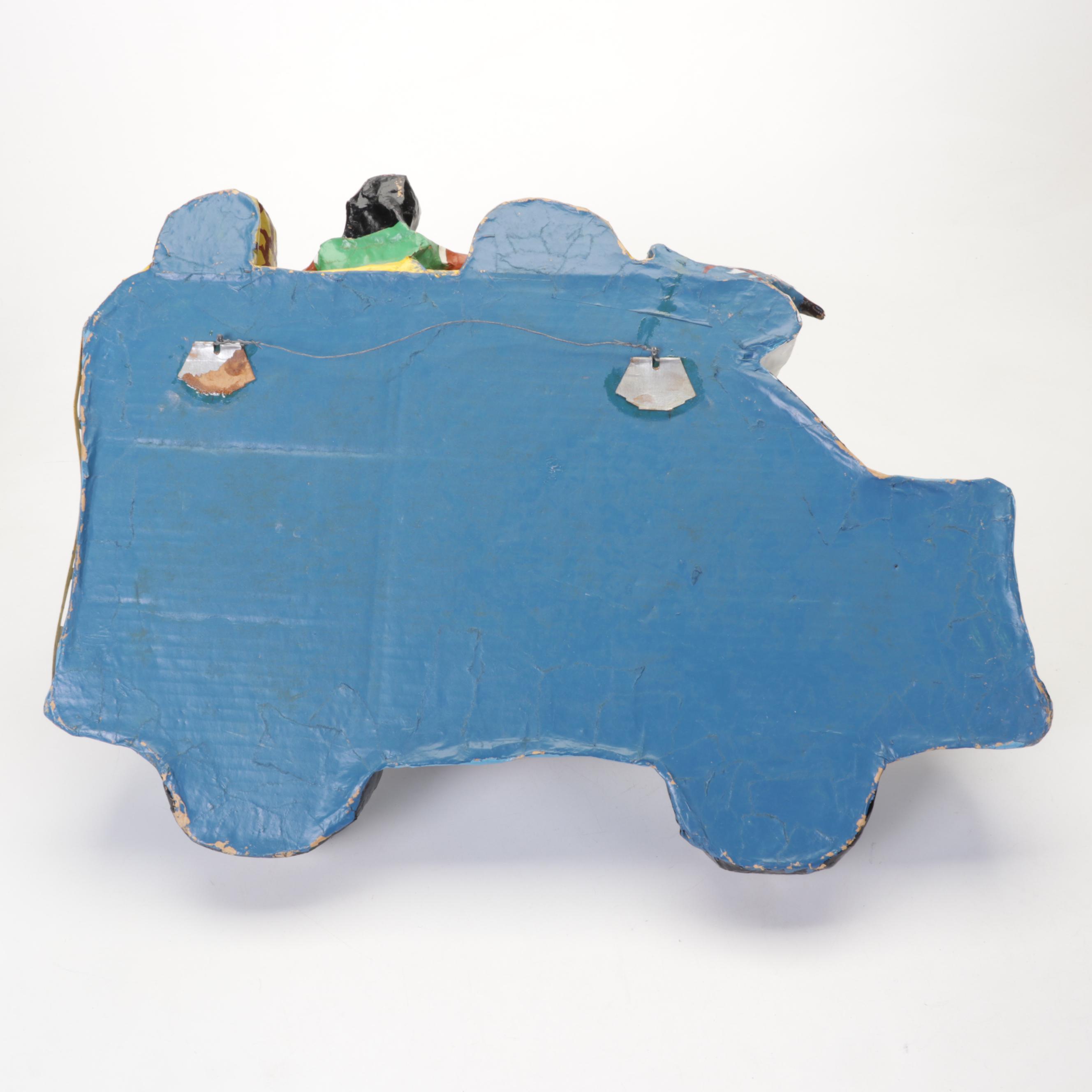 Central American Folk Art Hand-Painted Papier-Mâché Hanging Sculpture