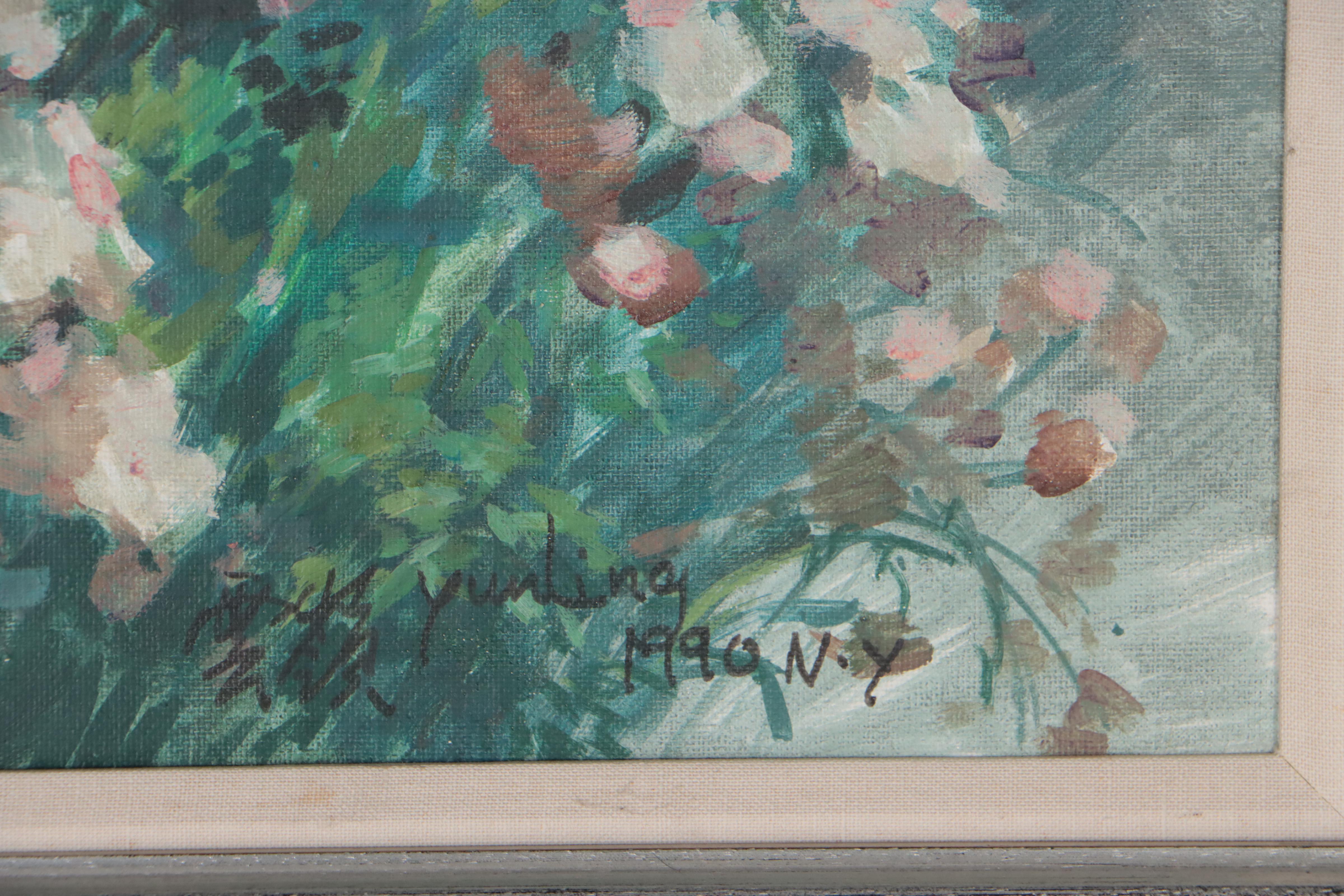 Yunling Impressionist Style Oil Painting of Garden, 1990