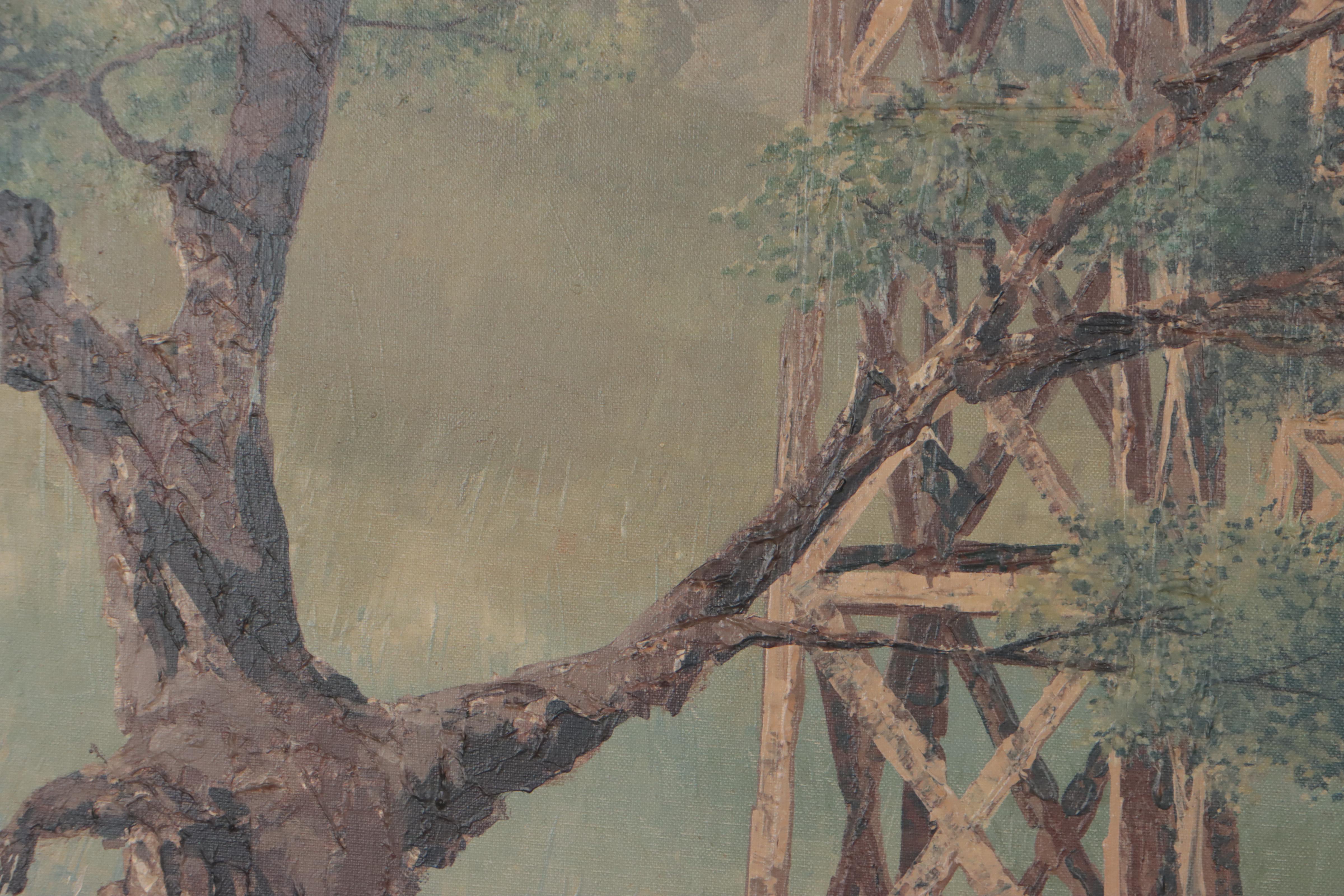 Richard Bagguley Oil Painting of a Picnic