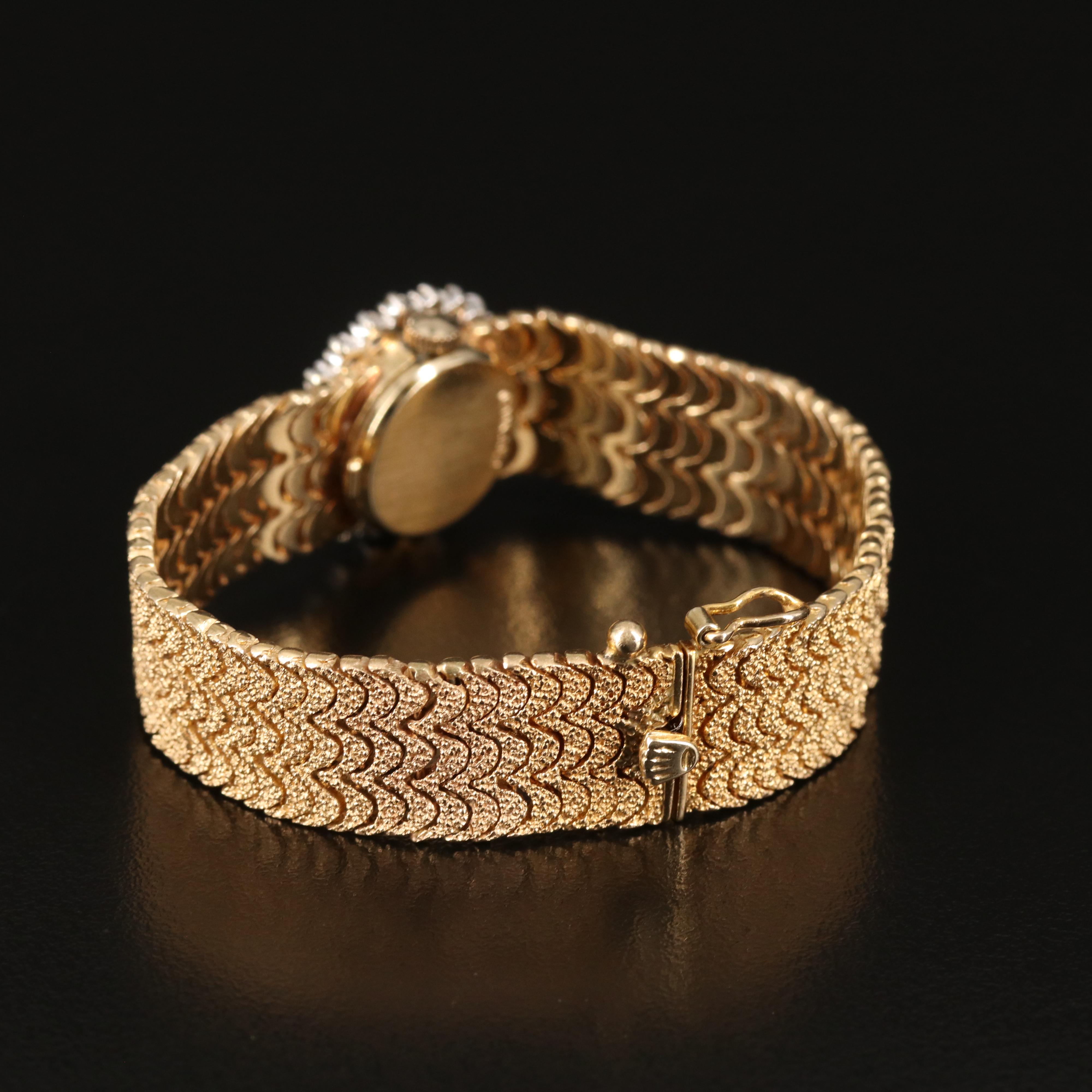 14K Rolex Orchid Diamond Bezel Watch