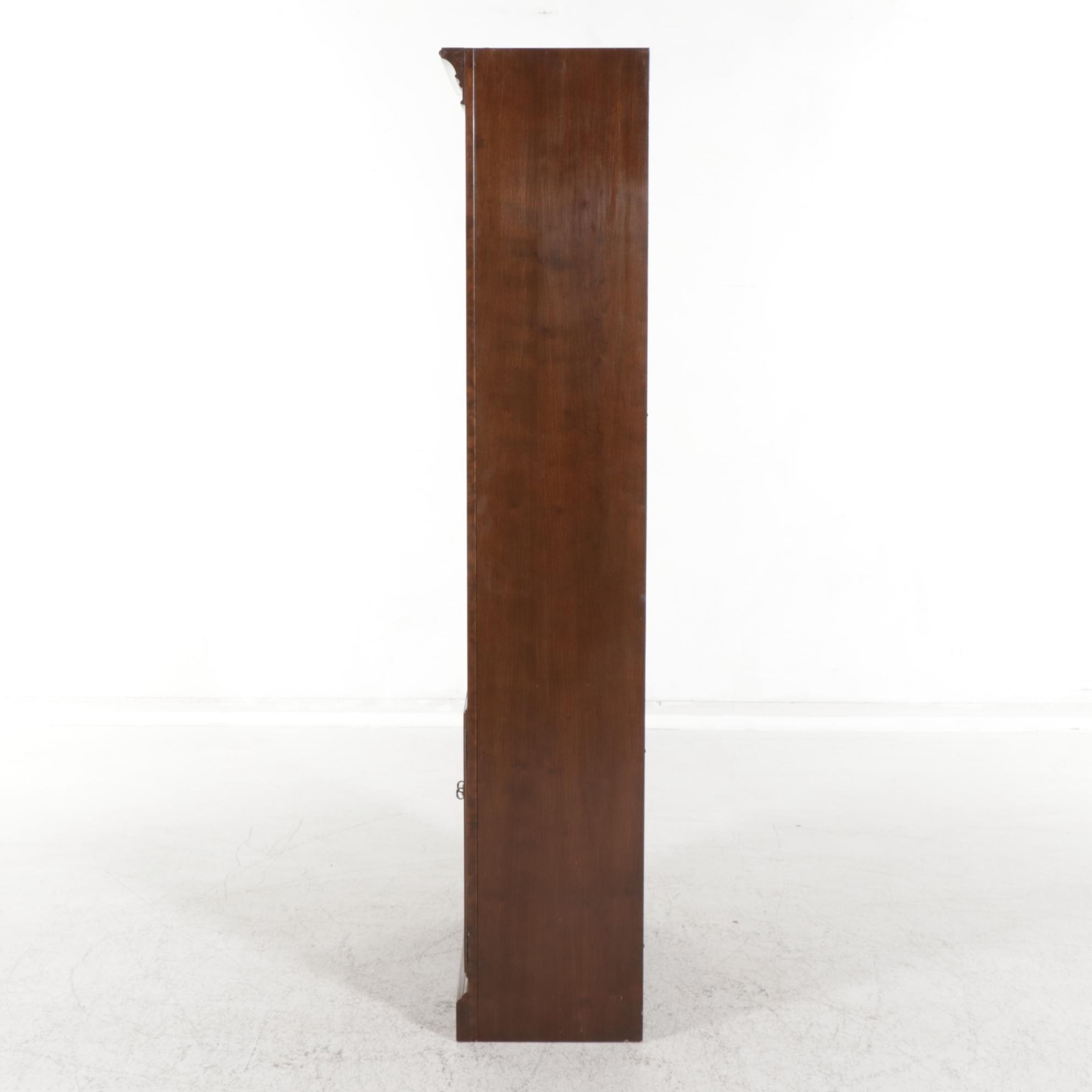 Ethan Allen "Georgian Court" Neoclassical Style Cherry Bookcase, 1970s