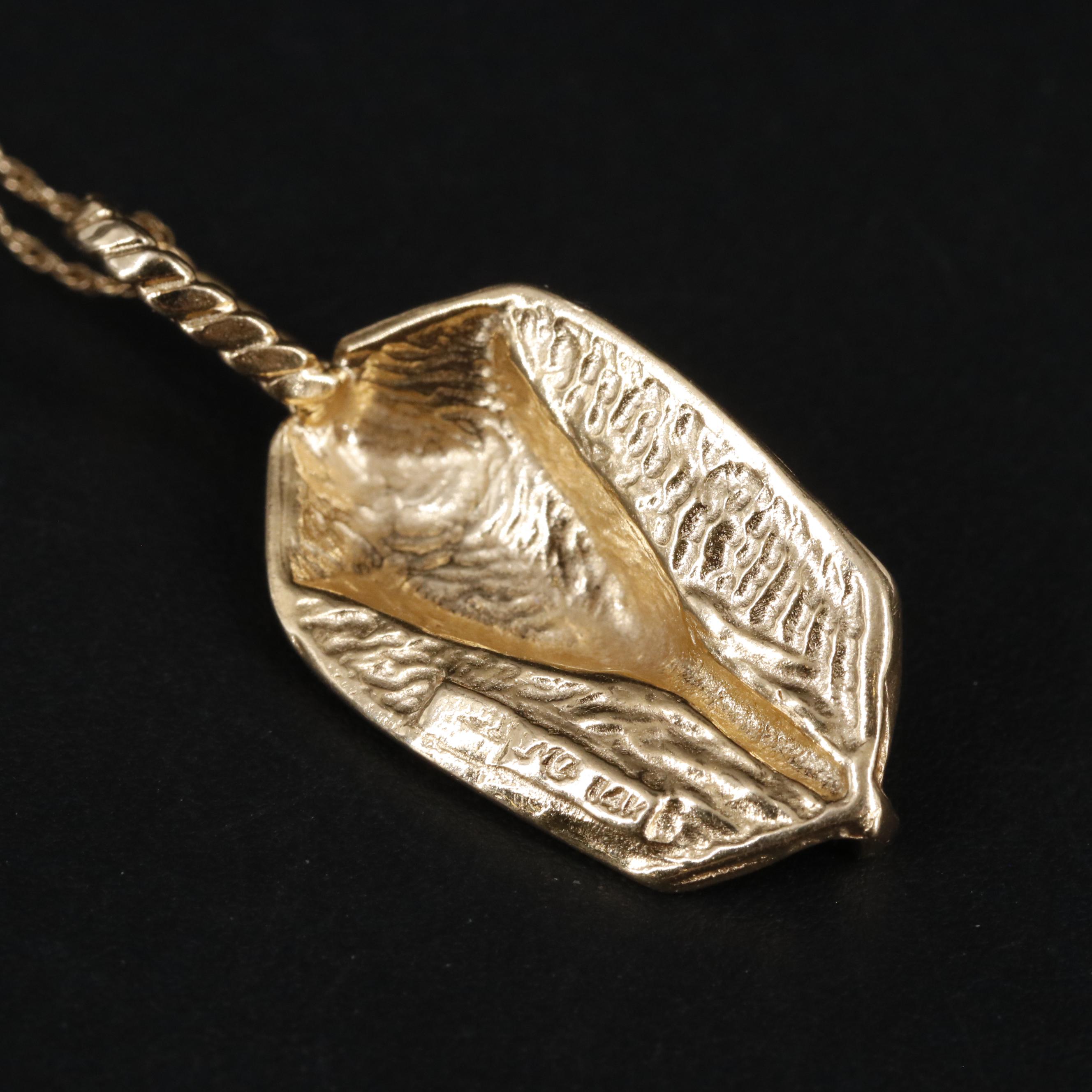 14K Rope Chain Egyptian Pendant Necklace