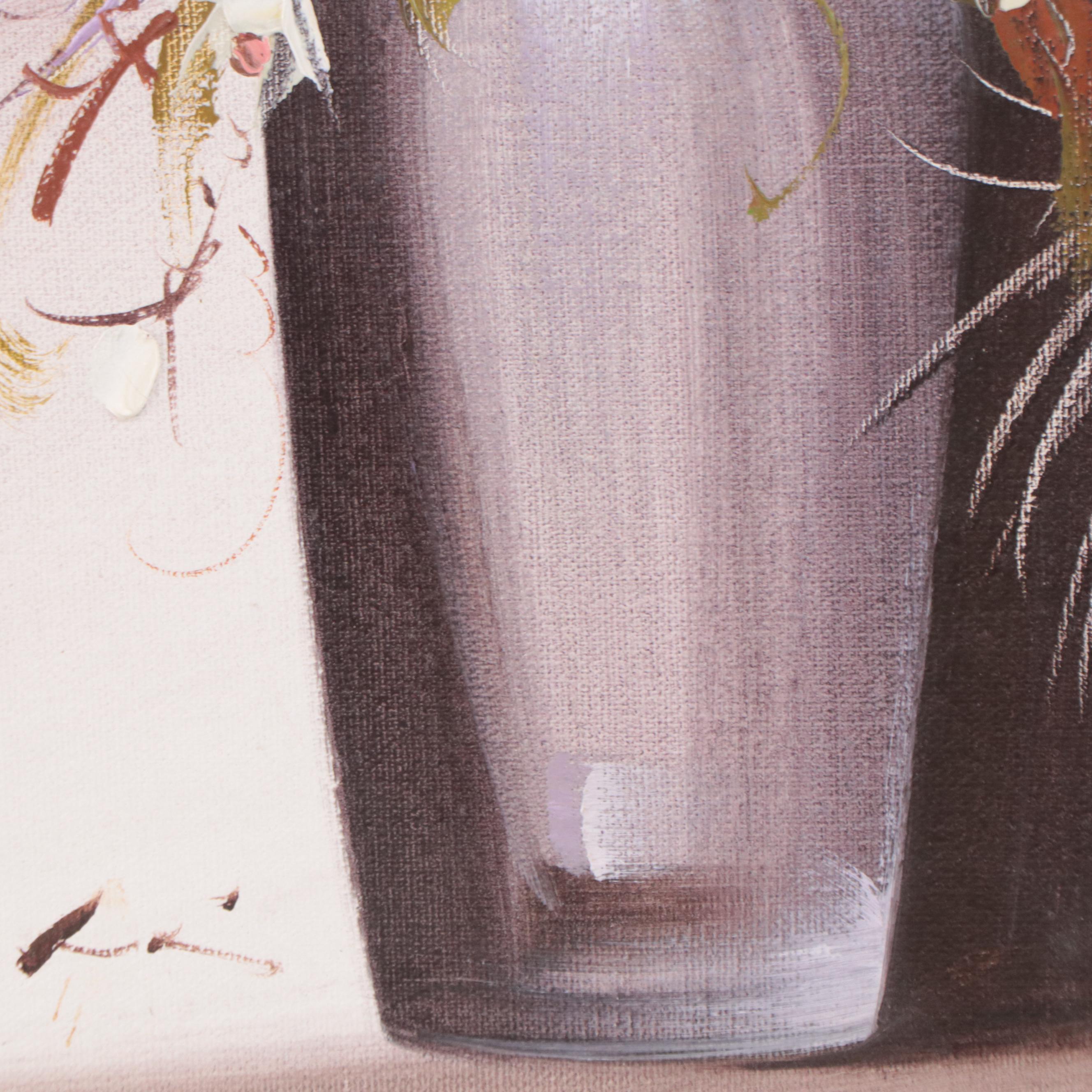 Oil Painting of Floral Still Life