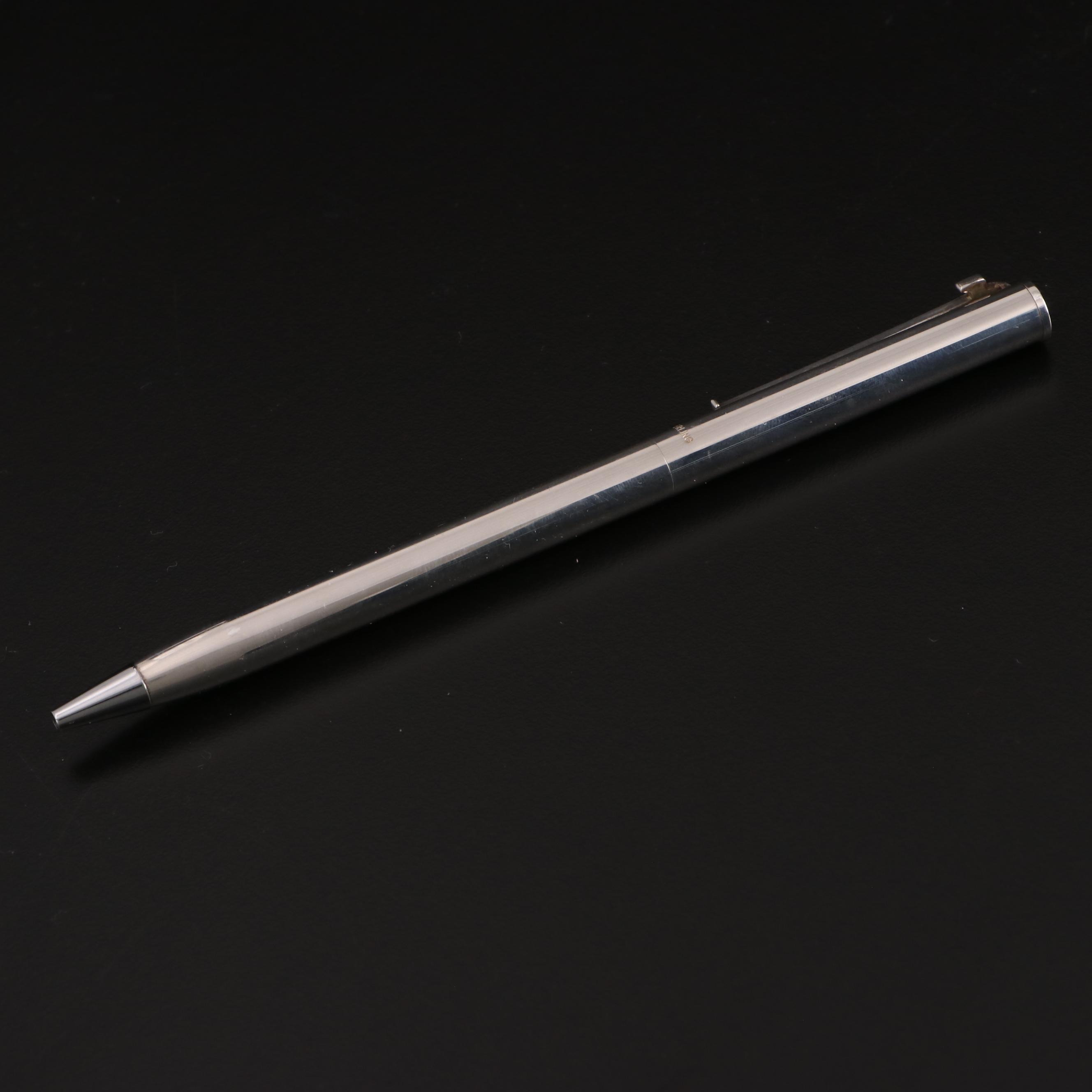 Tiffany & Co. Sterling Silver T-Clip Ballpoint Pen