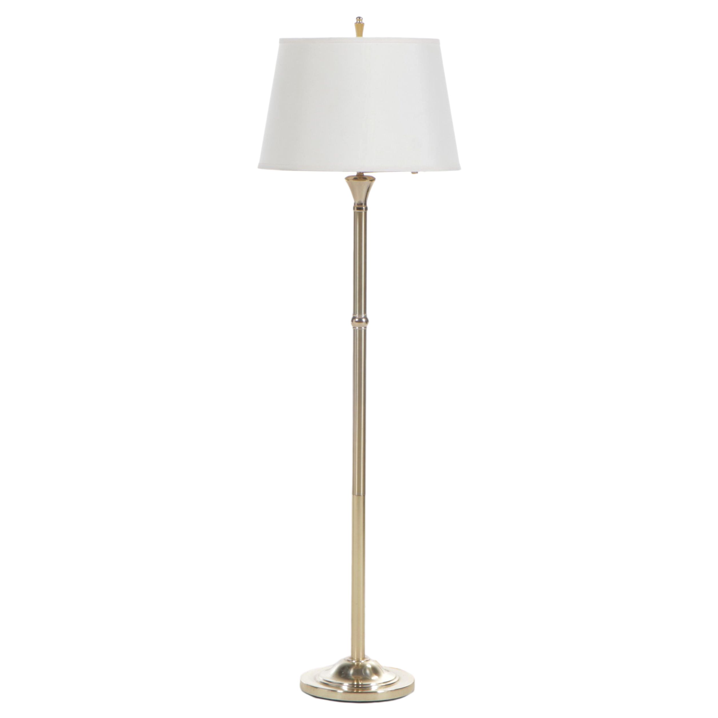 Stiffel Brass Swing-Arm Floor Lamp
