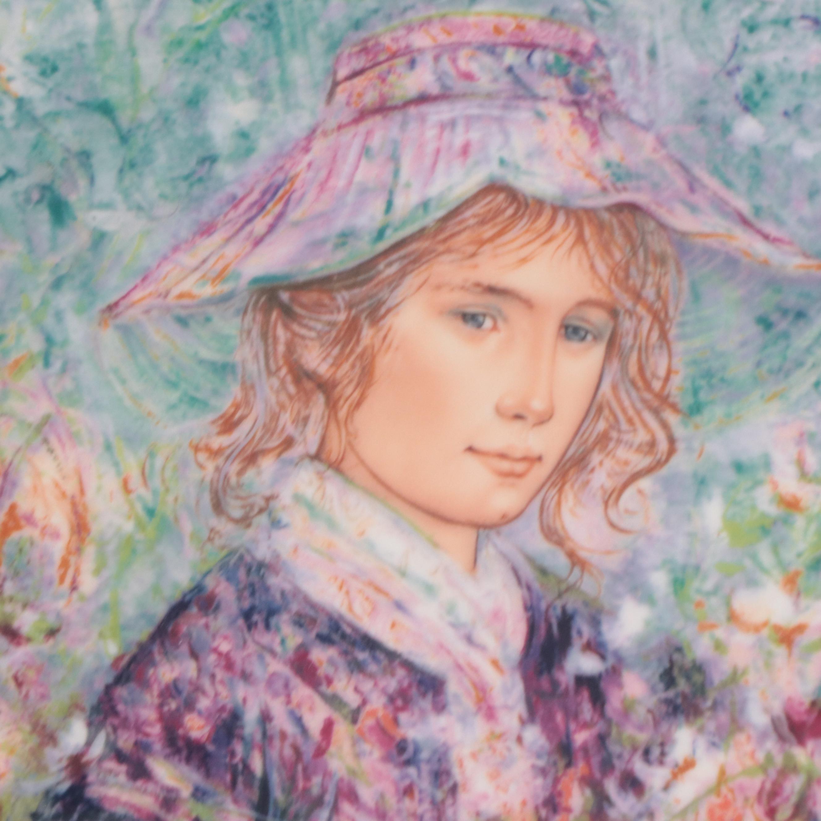 Hutschenreuther "Flower Girl of Provence" Edna Hibel Porcelain Plate
