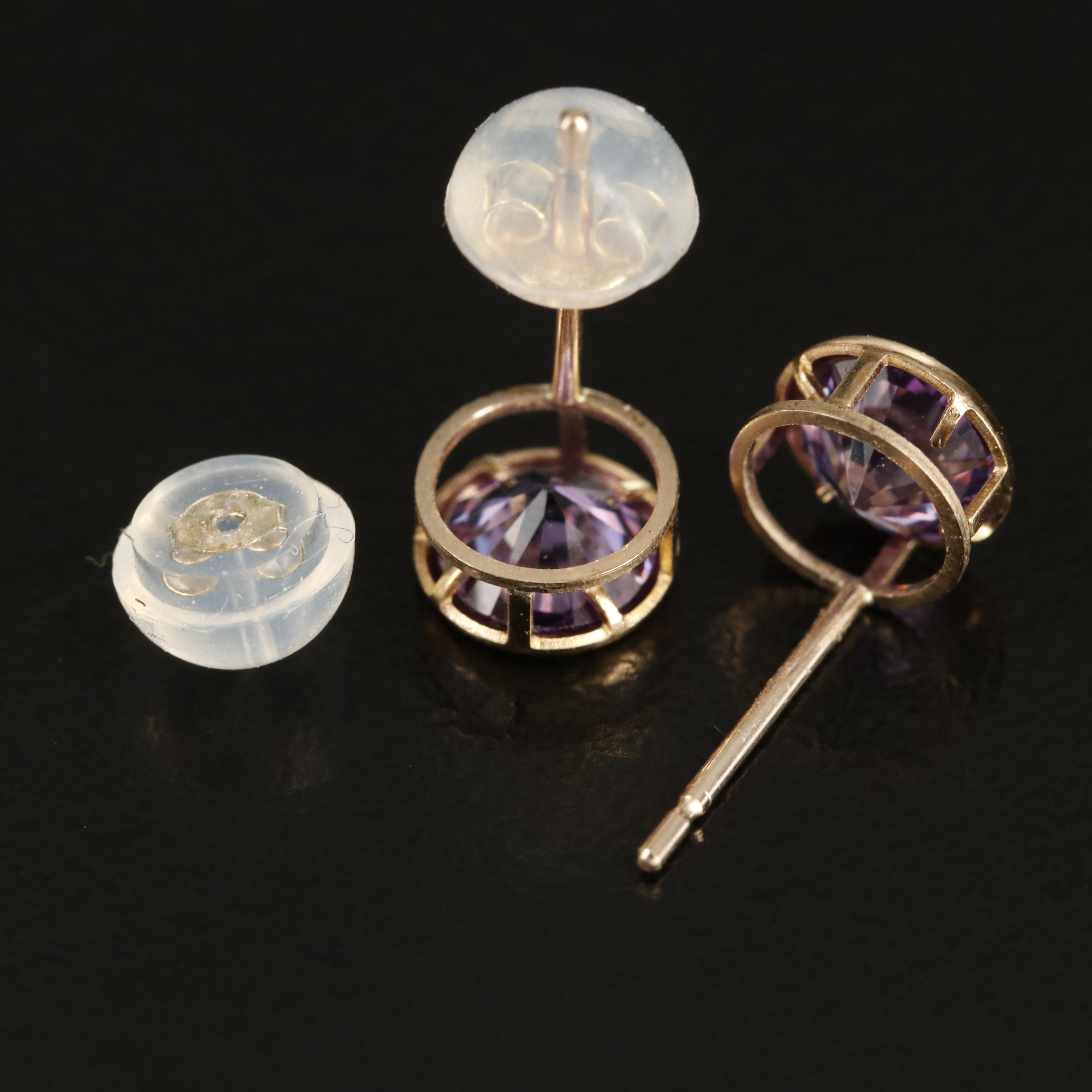 Sterling Cubic Zirconia Stud Earrings