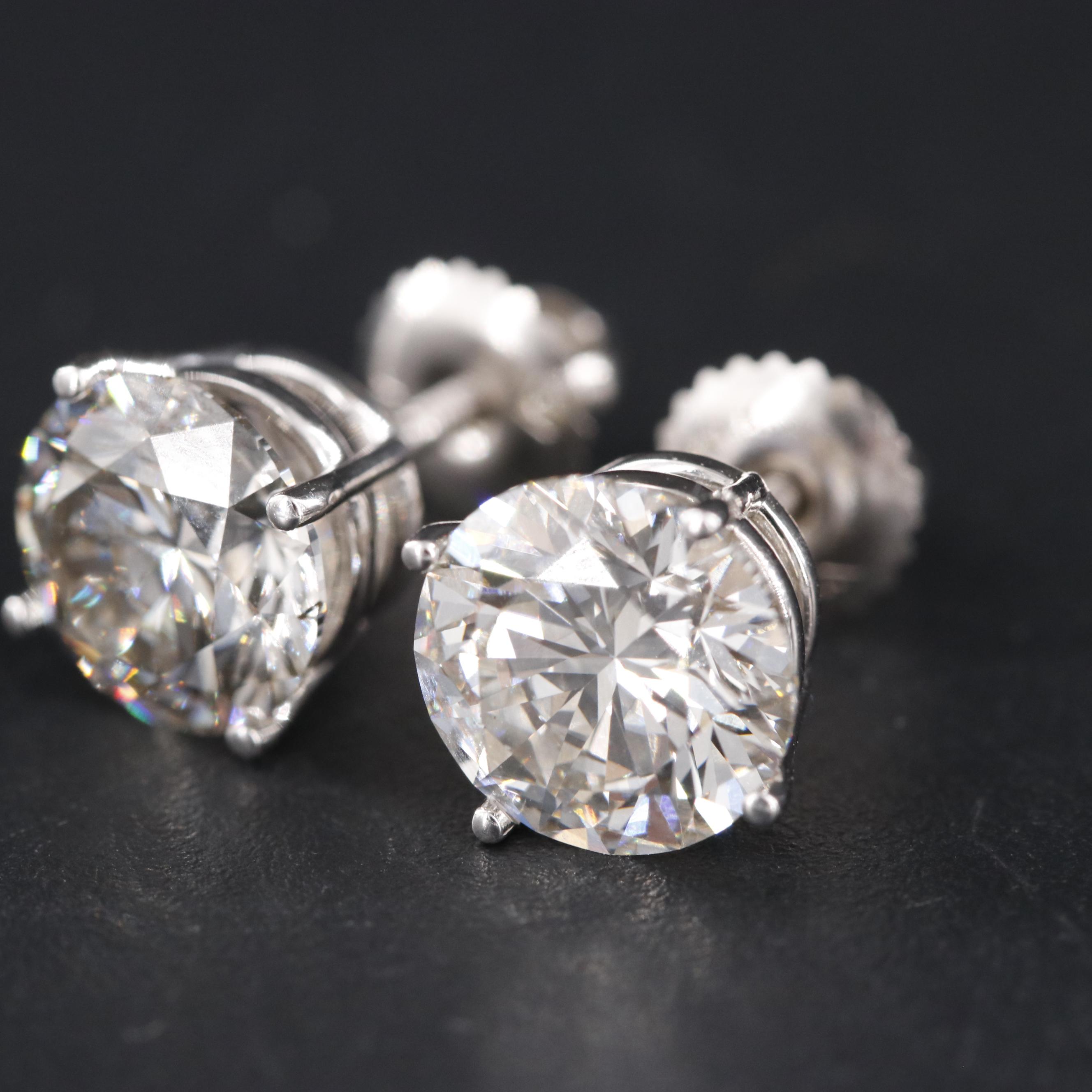 14K 3.95 CTW Lab Grown Diamond Stud Earrings