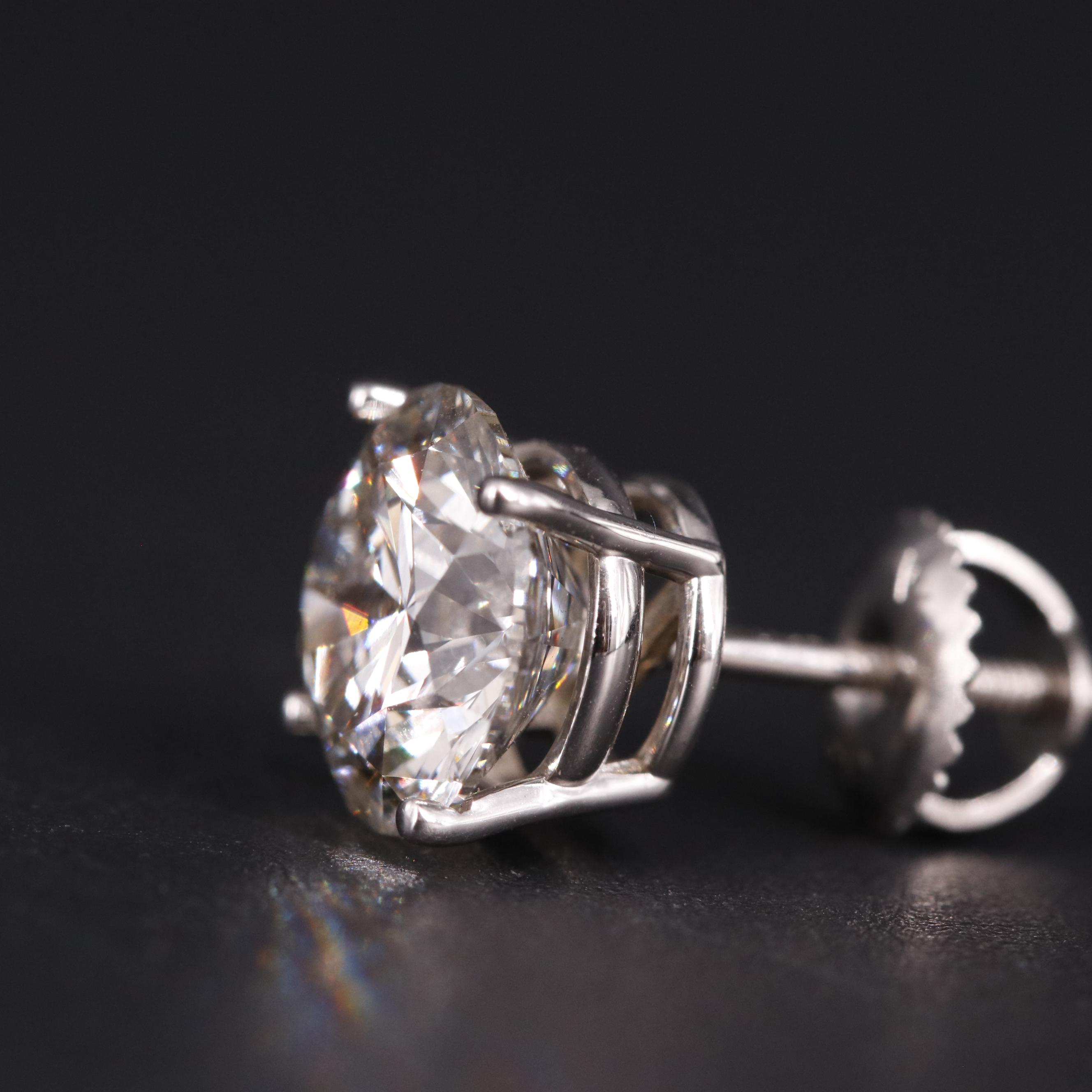 14K 3.95 CTW Lab Grown Diamond Stud Earrings