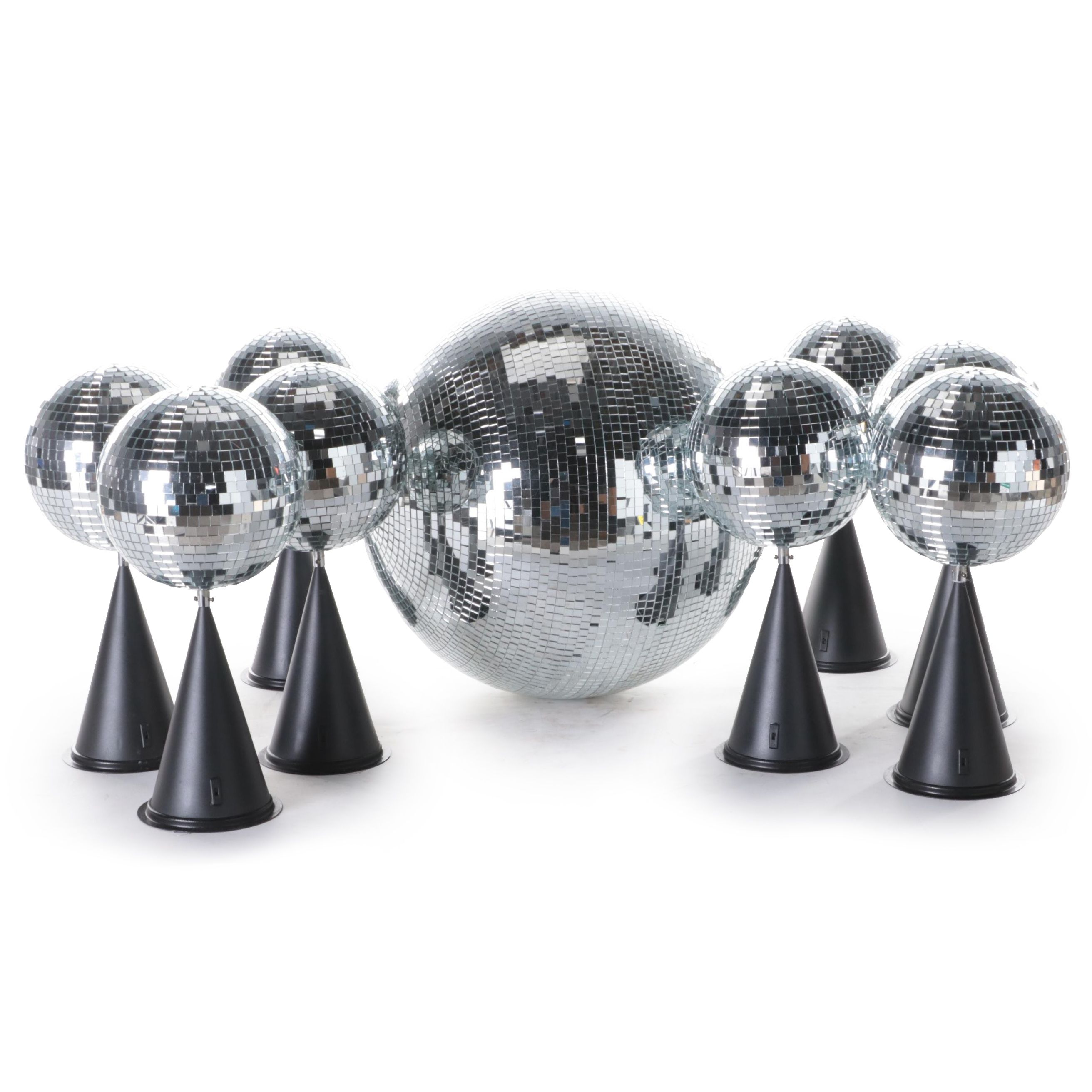 Tabletop Spinning Disco Balls With Hanging Disco Ball EBTH