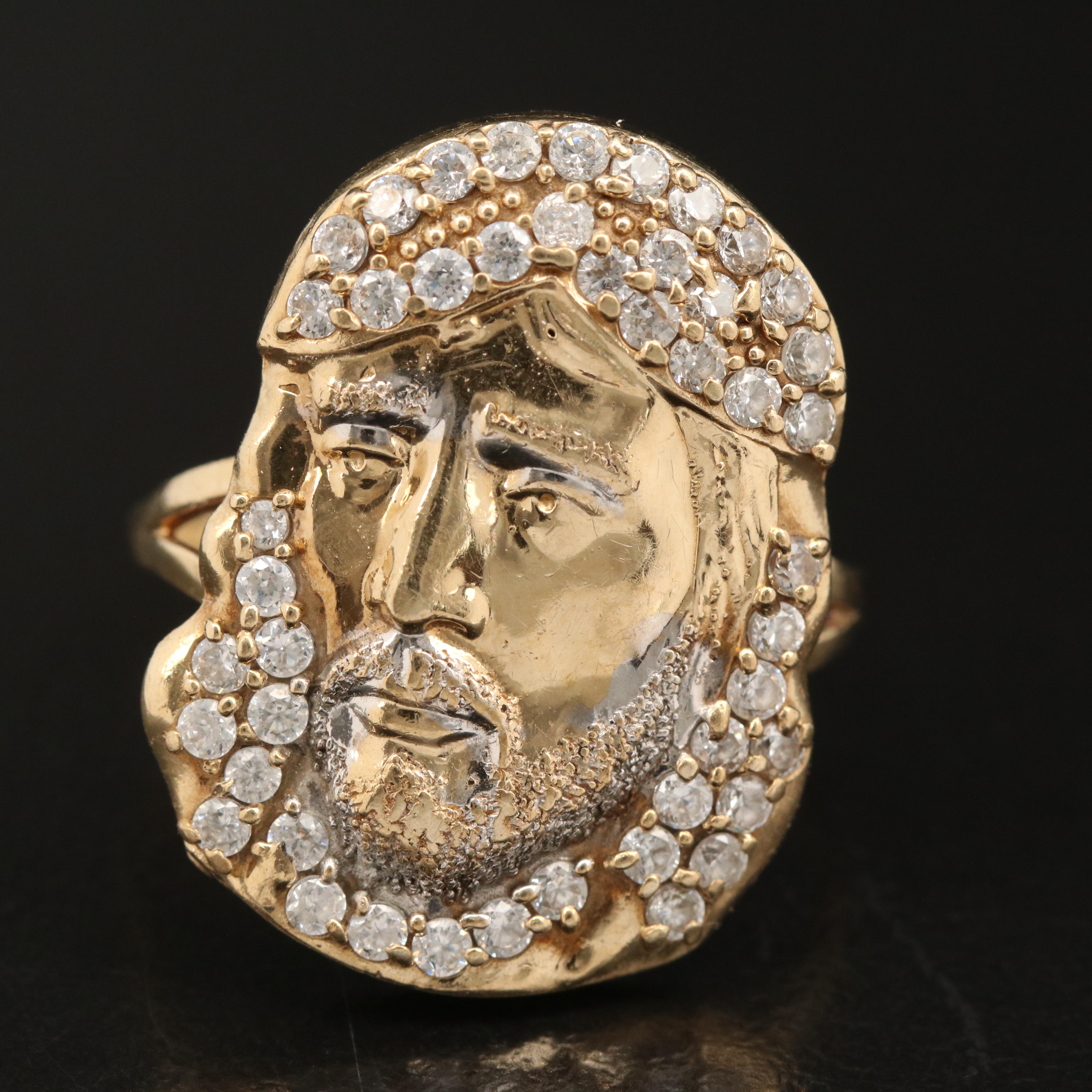 10K Cubic Zirconia Figural Ring