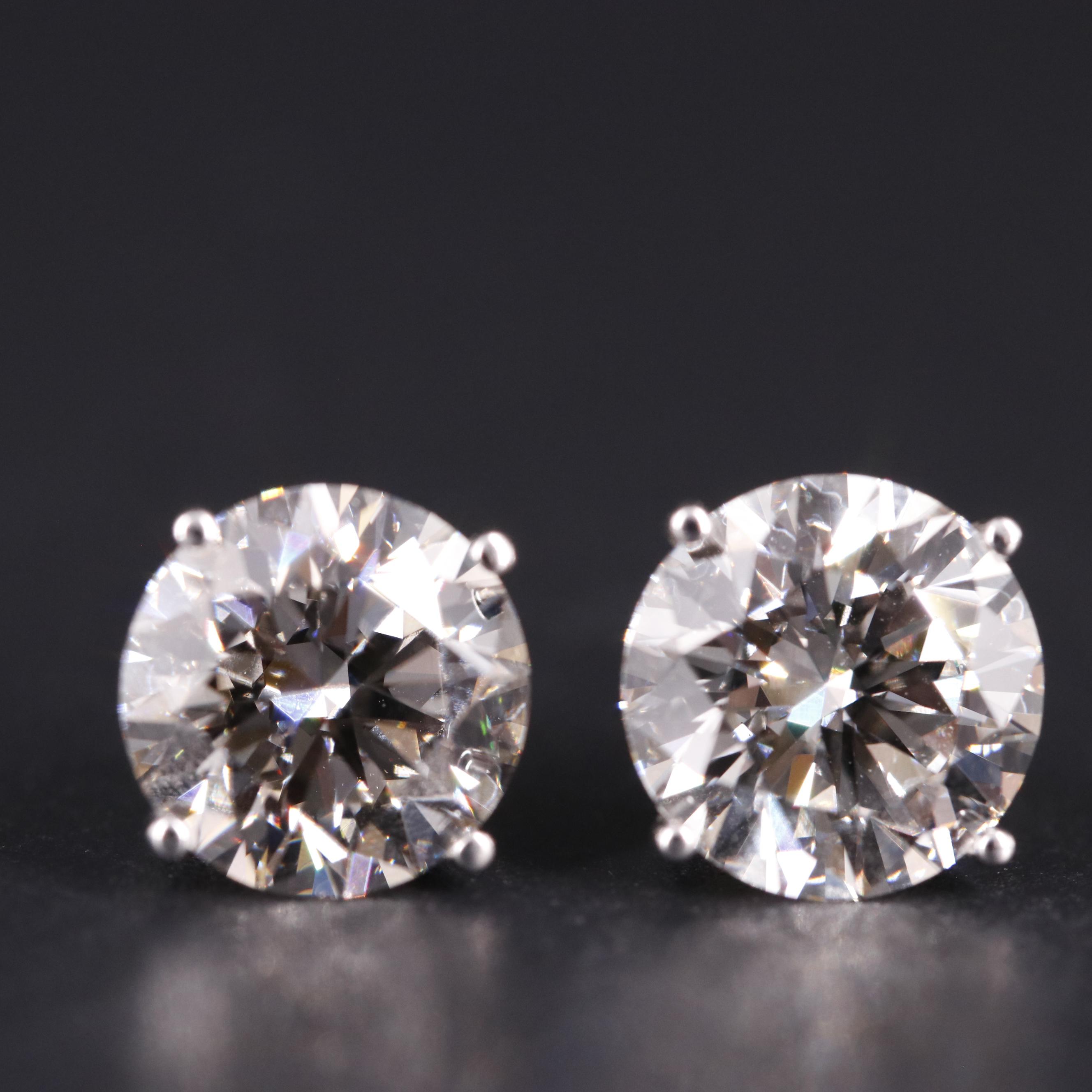 14K 3.95 CTW Lab Grown Diamond Stud Earrings