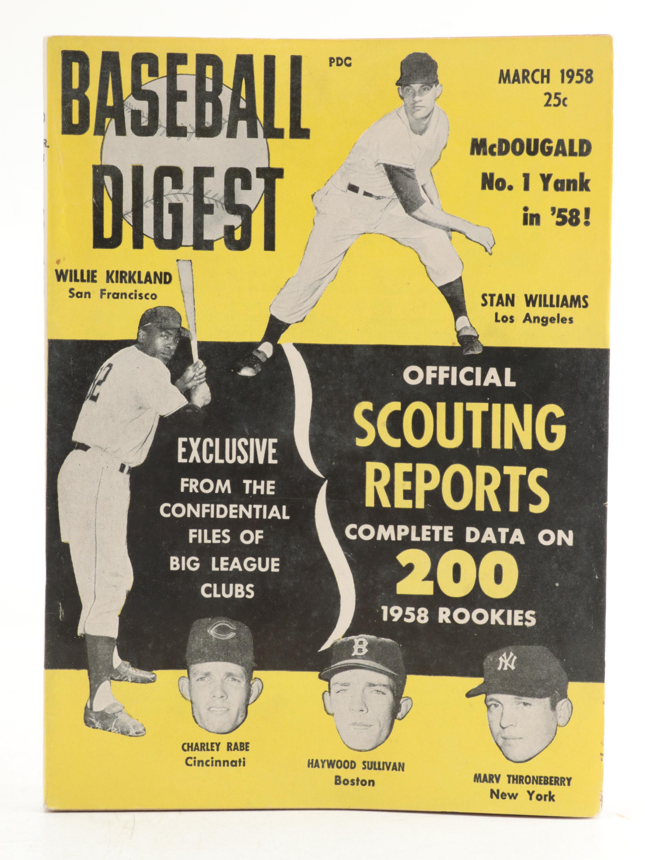 Baseball Digest Books With 1958, 1966 Scouting Reports, More, 1950s–1960s
