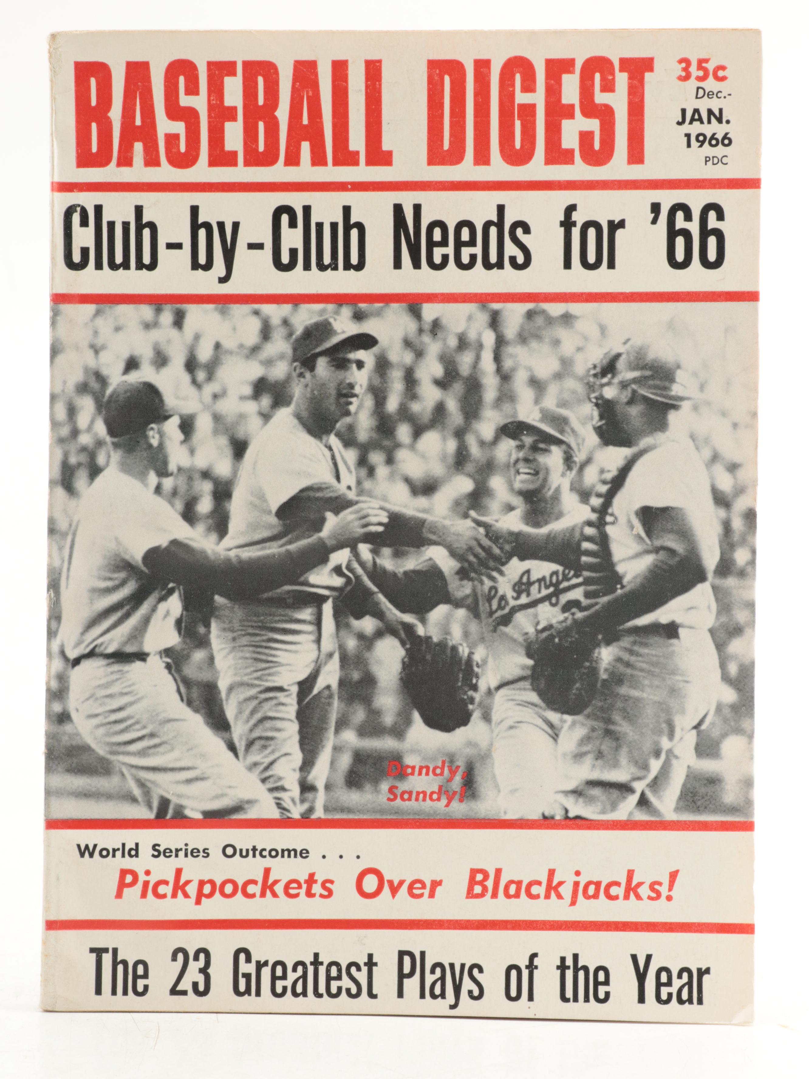 Baseball Digest Books With 1958, 1966 Scouting Reports, More, 1950s–1960s