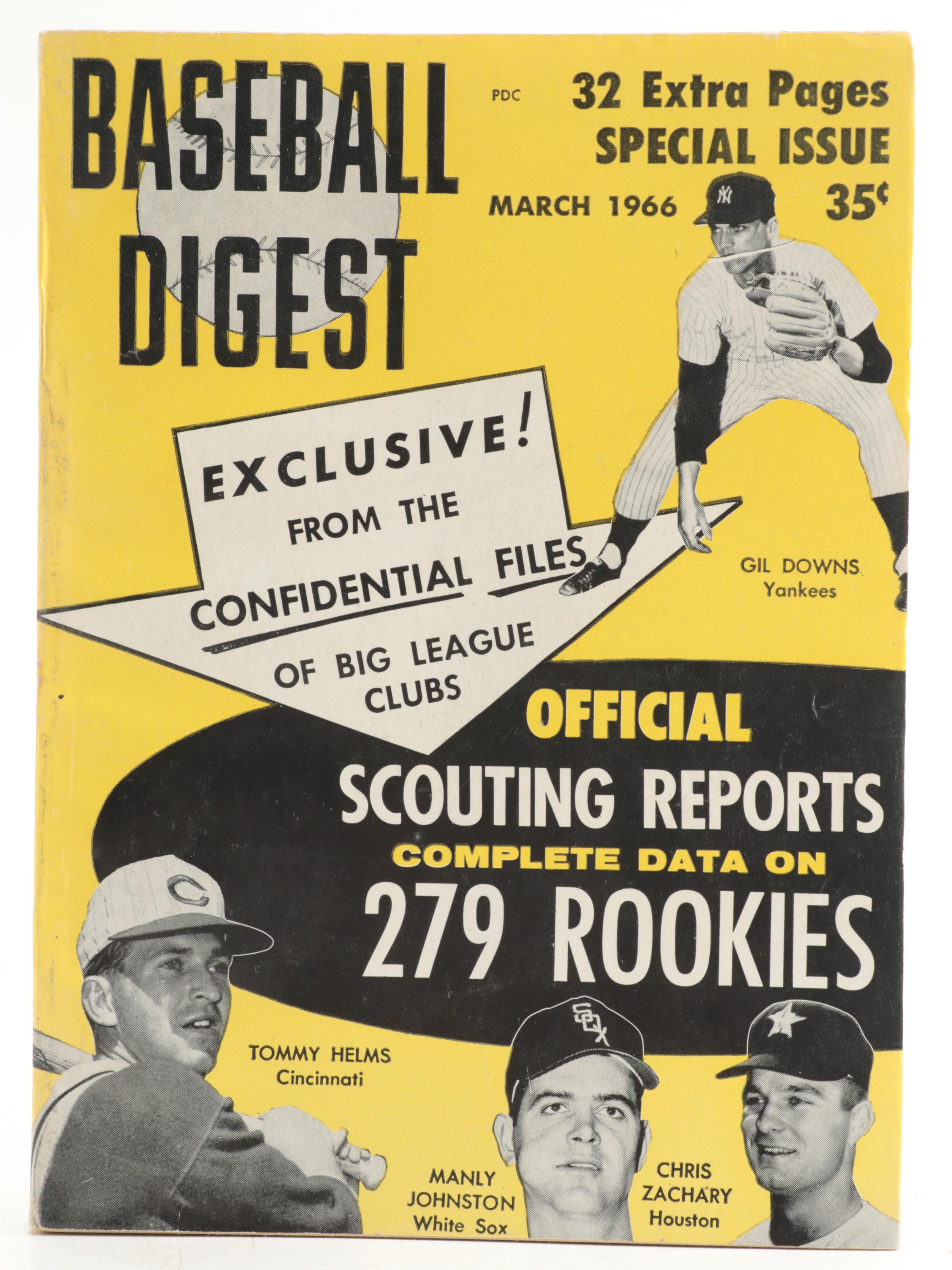 Baseball Digest Books With 1958, 1966 Scouting Reports, More, 1950s–1960s