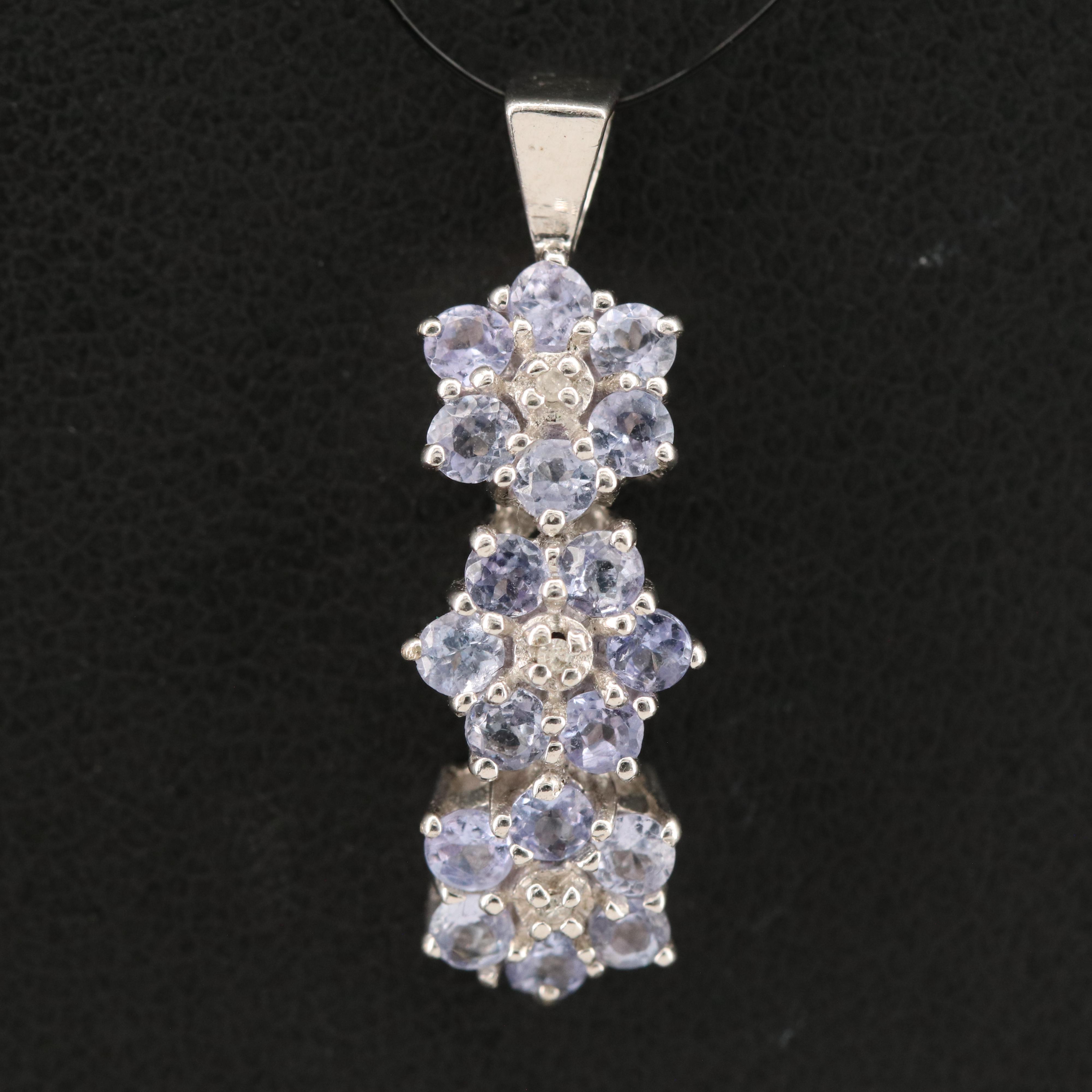14K Tanzanite and Diamond Pendant