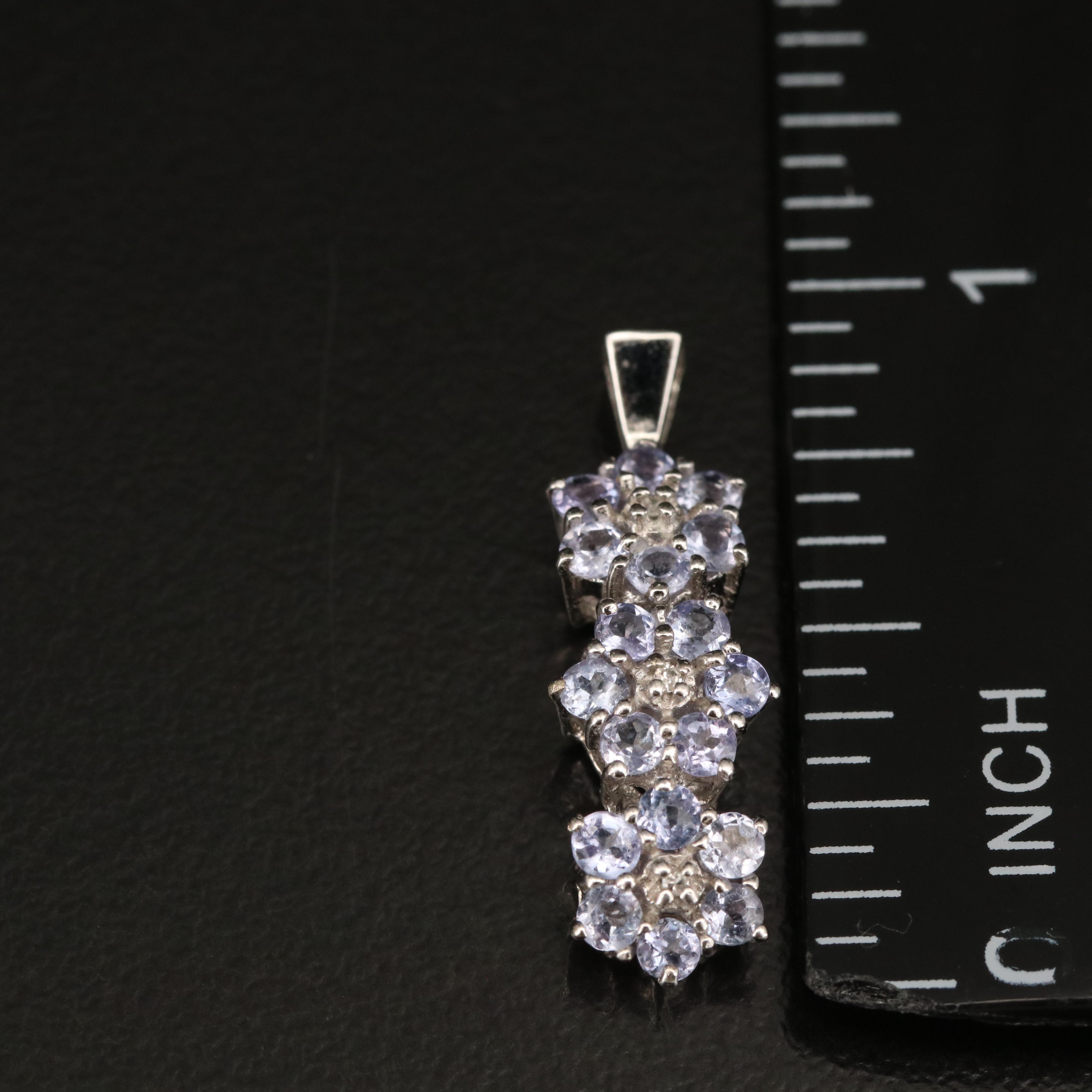14K Tanzanite and Diamond Pendant
