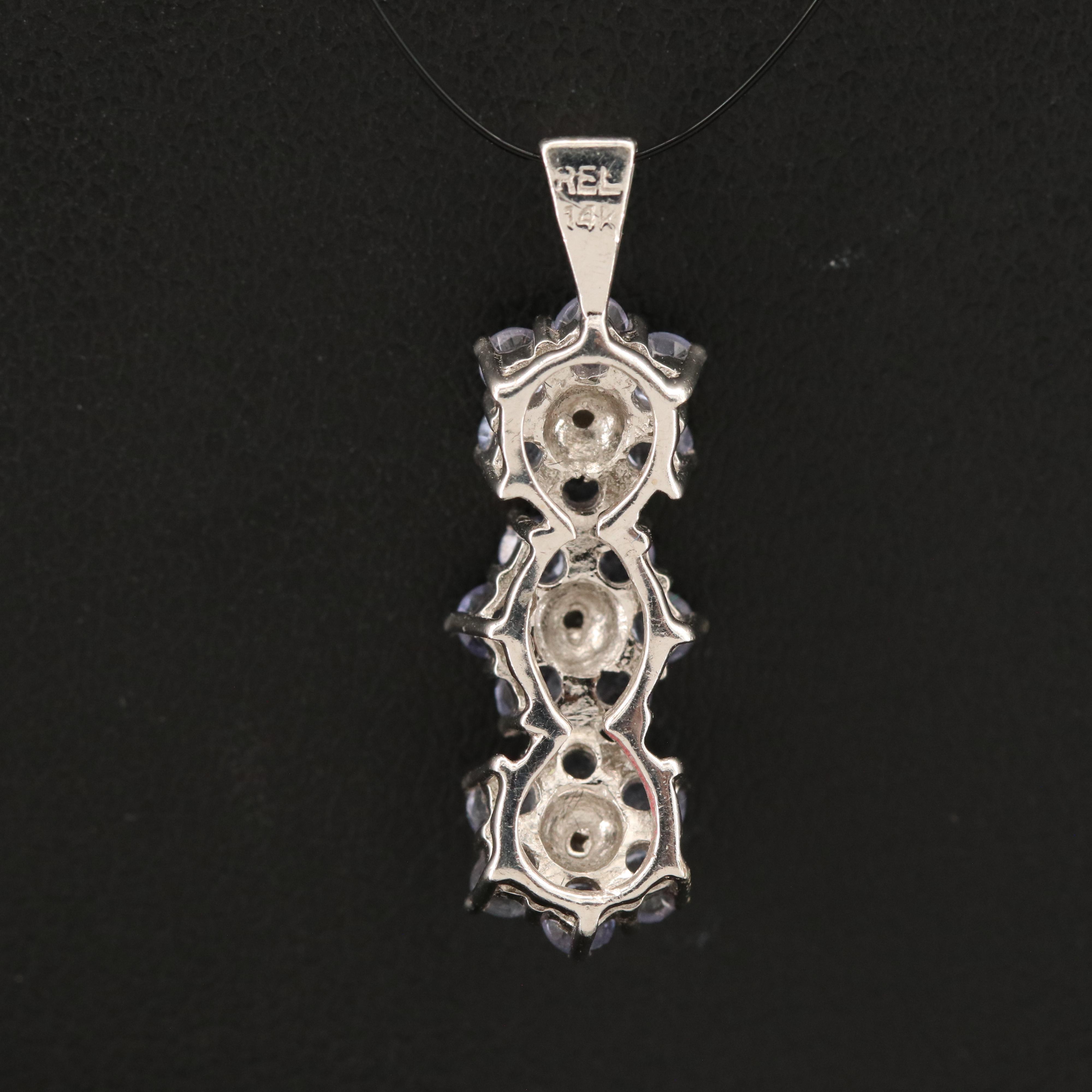 14K Tanzanite and Diamond Pendant