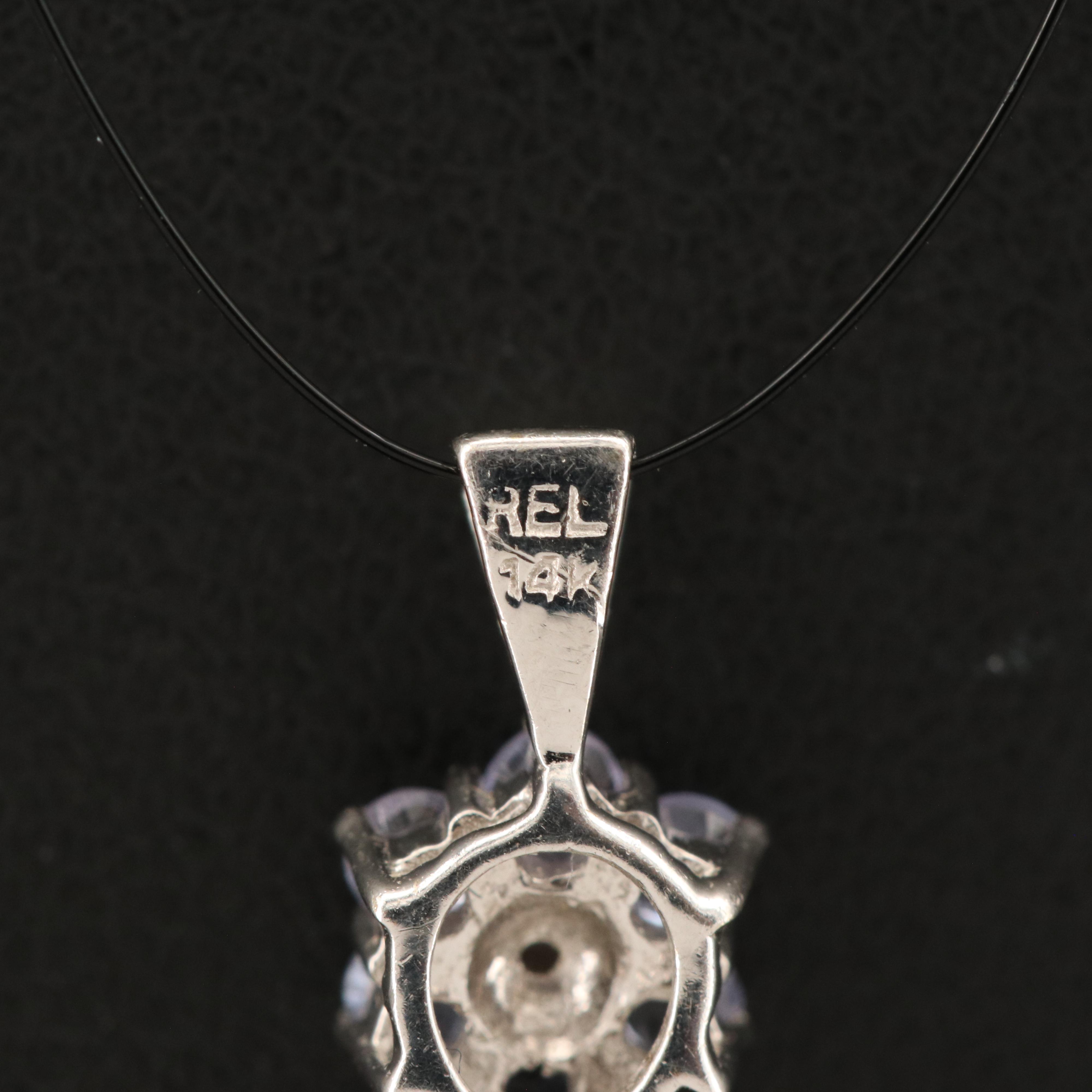 14K Tanzanite and Diamond Pendant