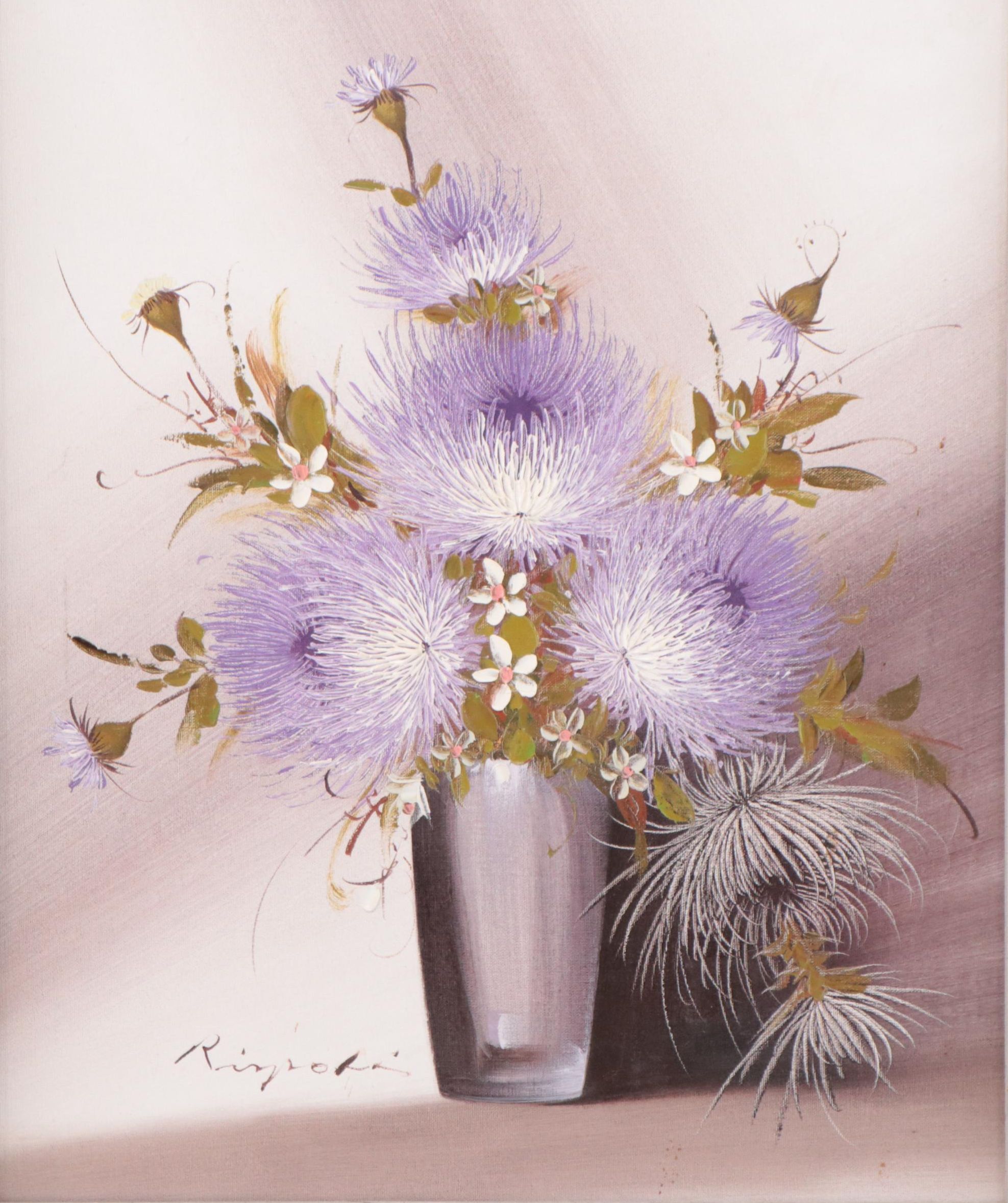 Oil Painting of Floral Still Life