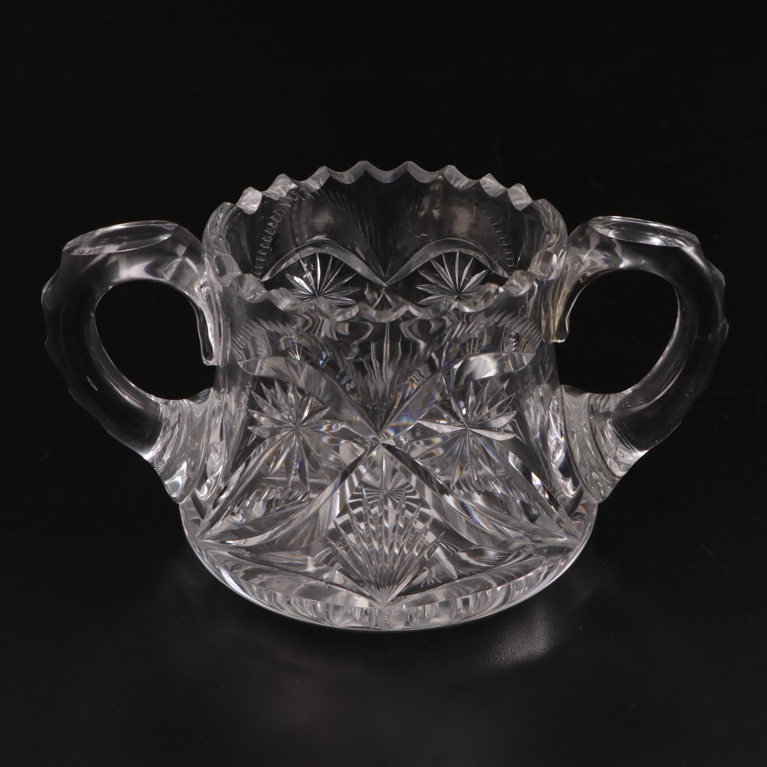 Libbey Cut Glass Cream and Sugar with Other American Brilliant Style Tableware