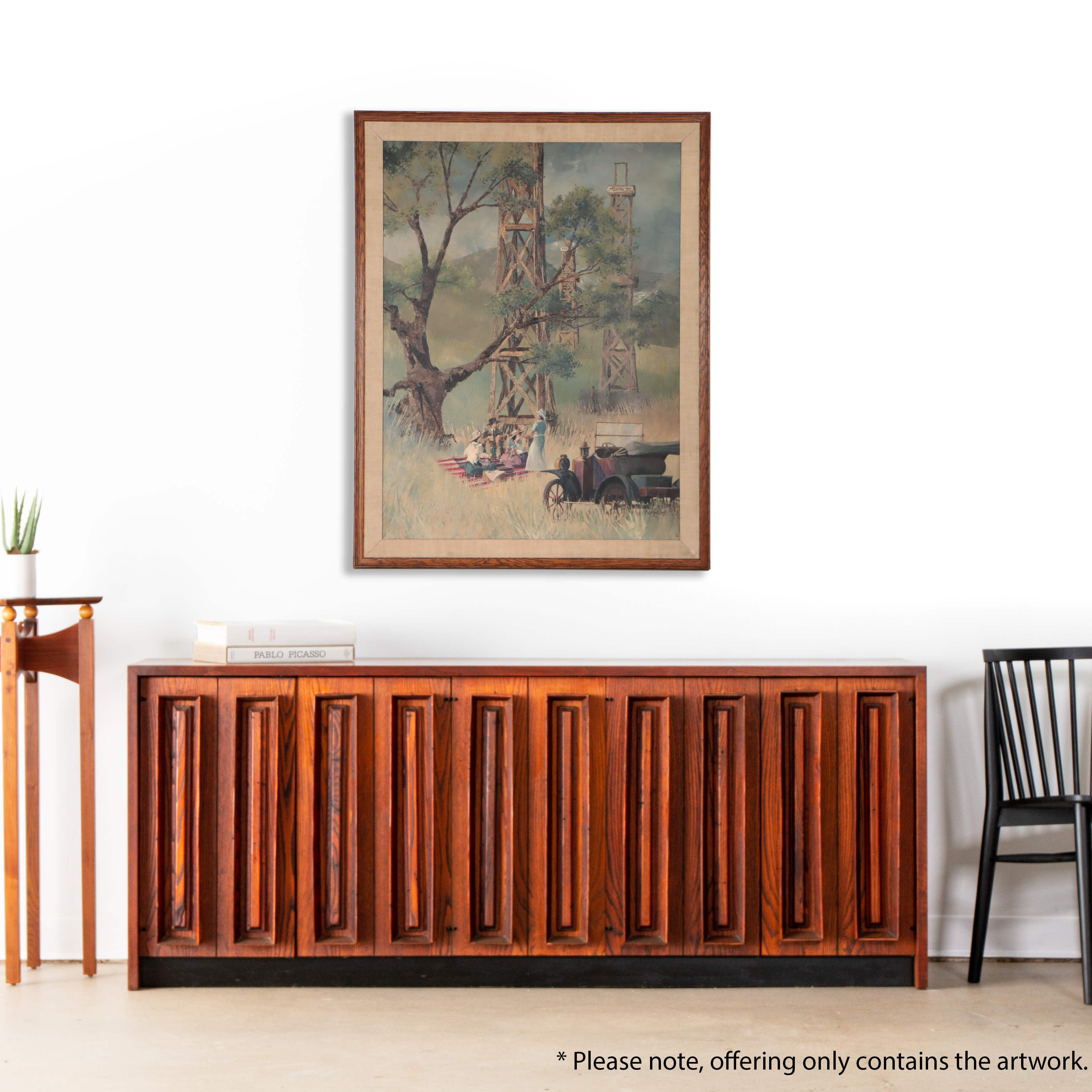 Richard Bagguley Oil Painting of a Picnic