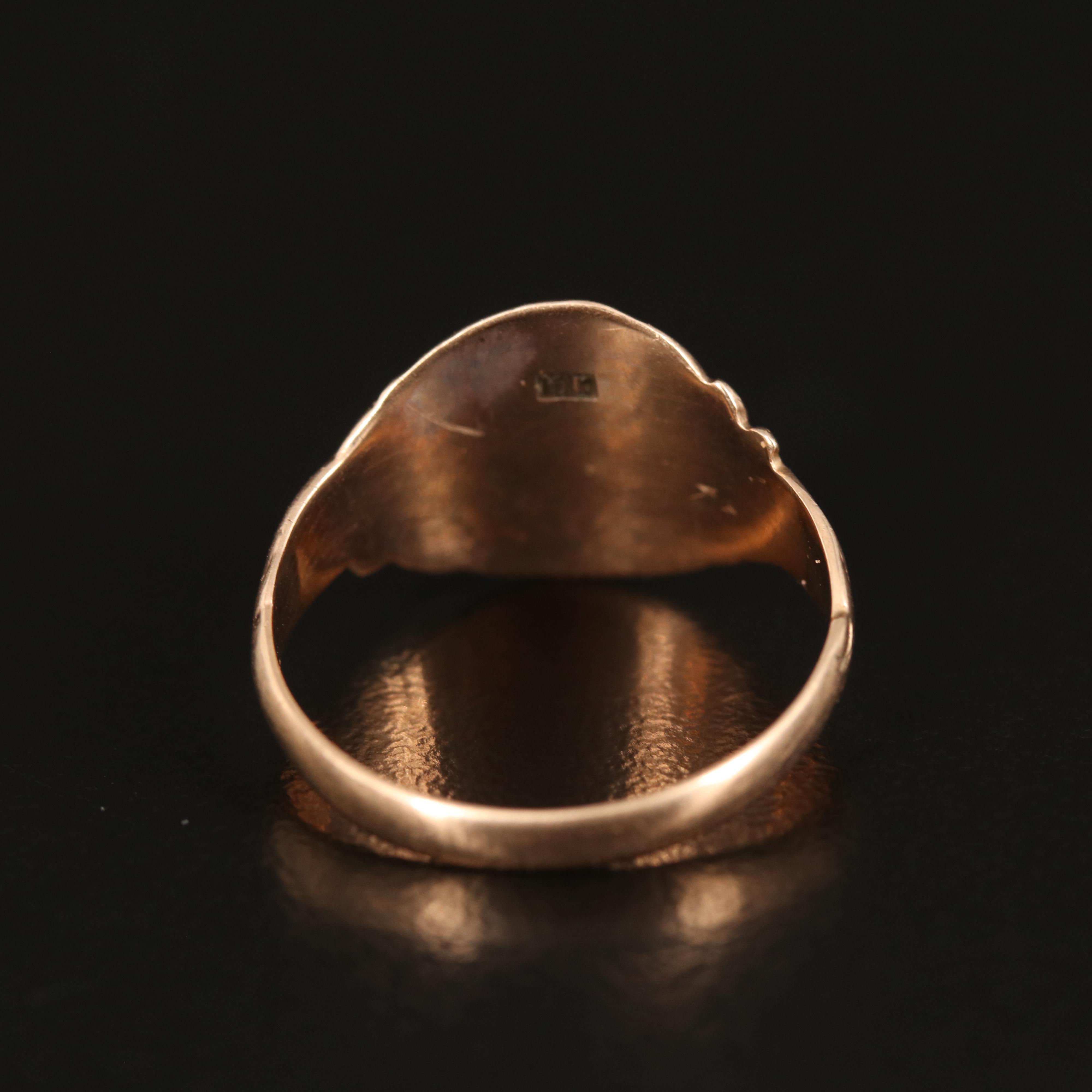 Antique 10K Monogrammed Ring