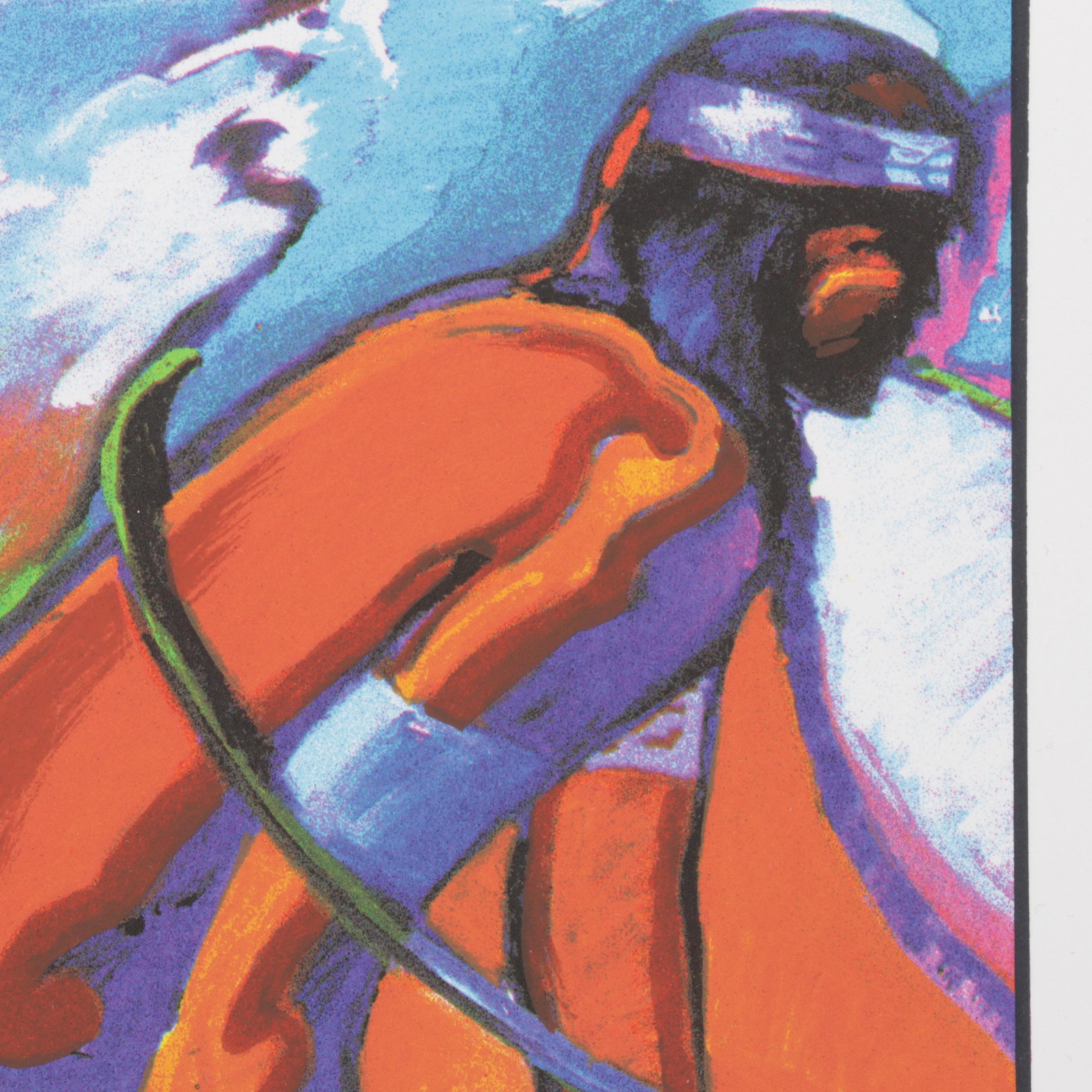 John Nieto Serigraph of Native American Traditional Dancer, 1996