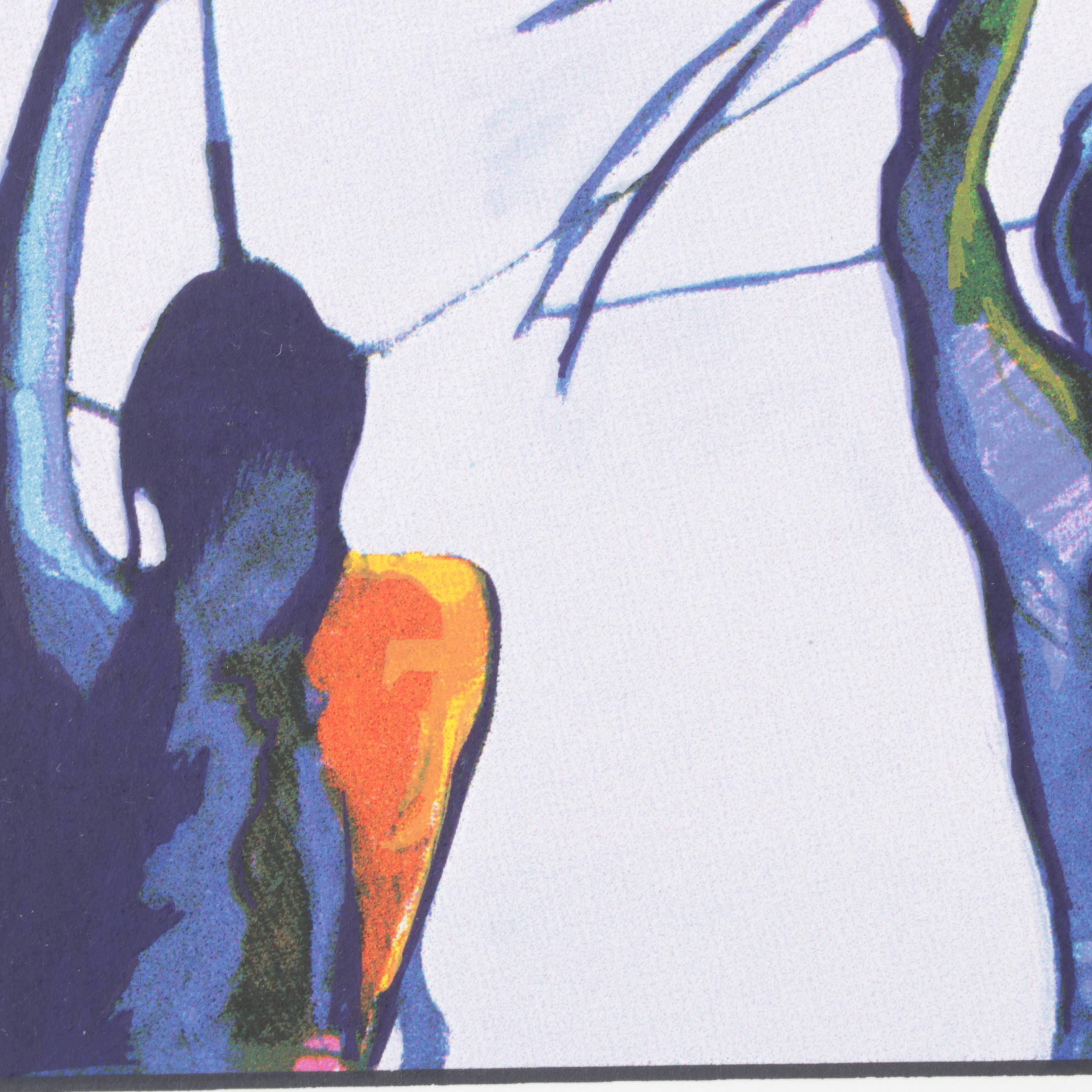 John Nieto Serigraph of Native American Archers, 1996