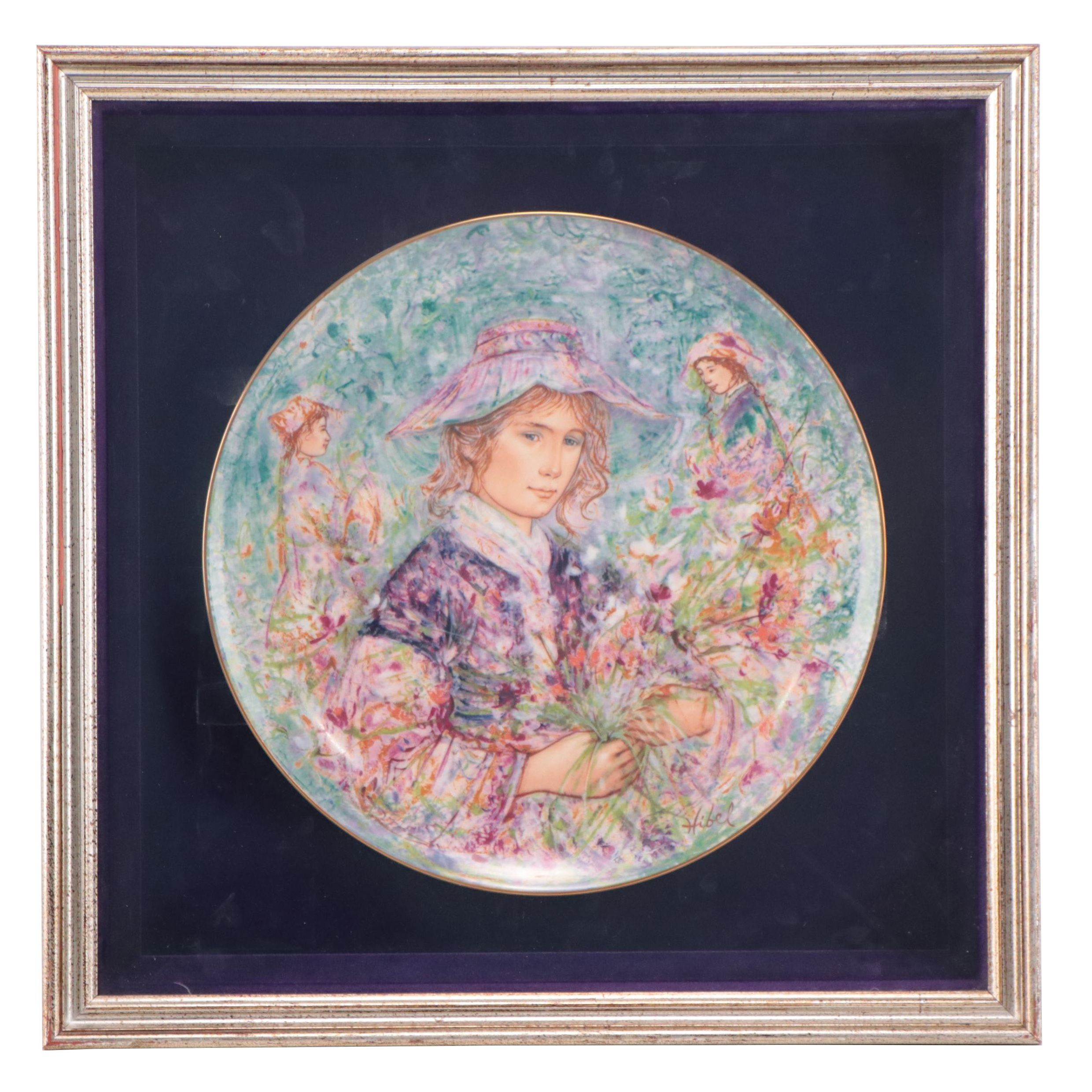 Hutschenreuther "Flower Girl of Provence" Edna Hibel Porcelain Plate