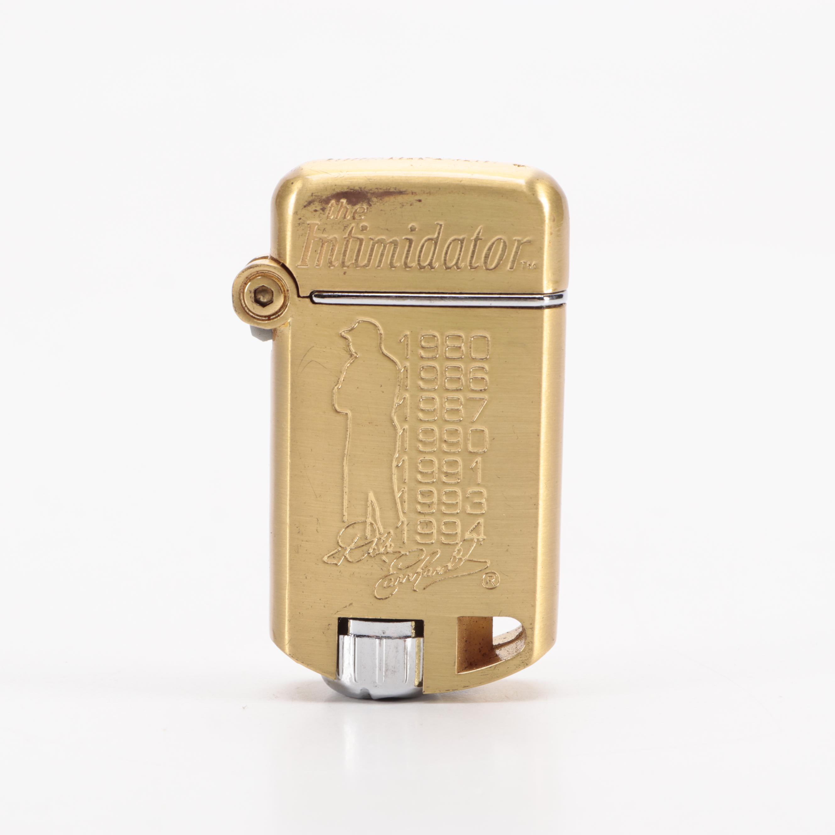 Dale Earnhardt "The Intimidator" Lighter with Movie Pins and Other Collectibles