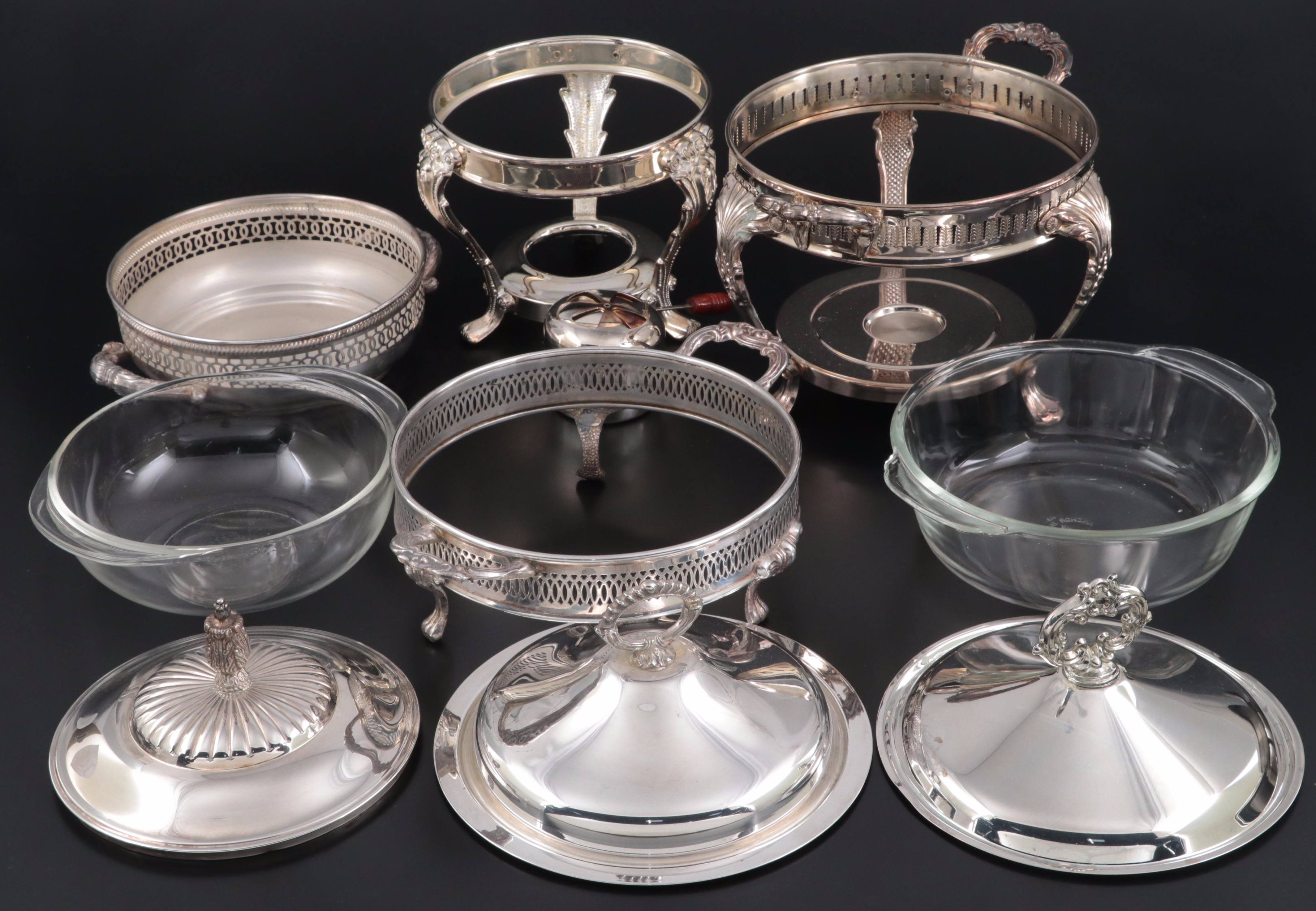 F.B. Rogers Silver Plate Footed Bowl, Other Chafing Dishes and Serveware