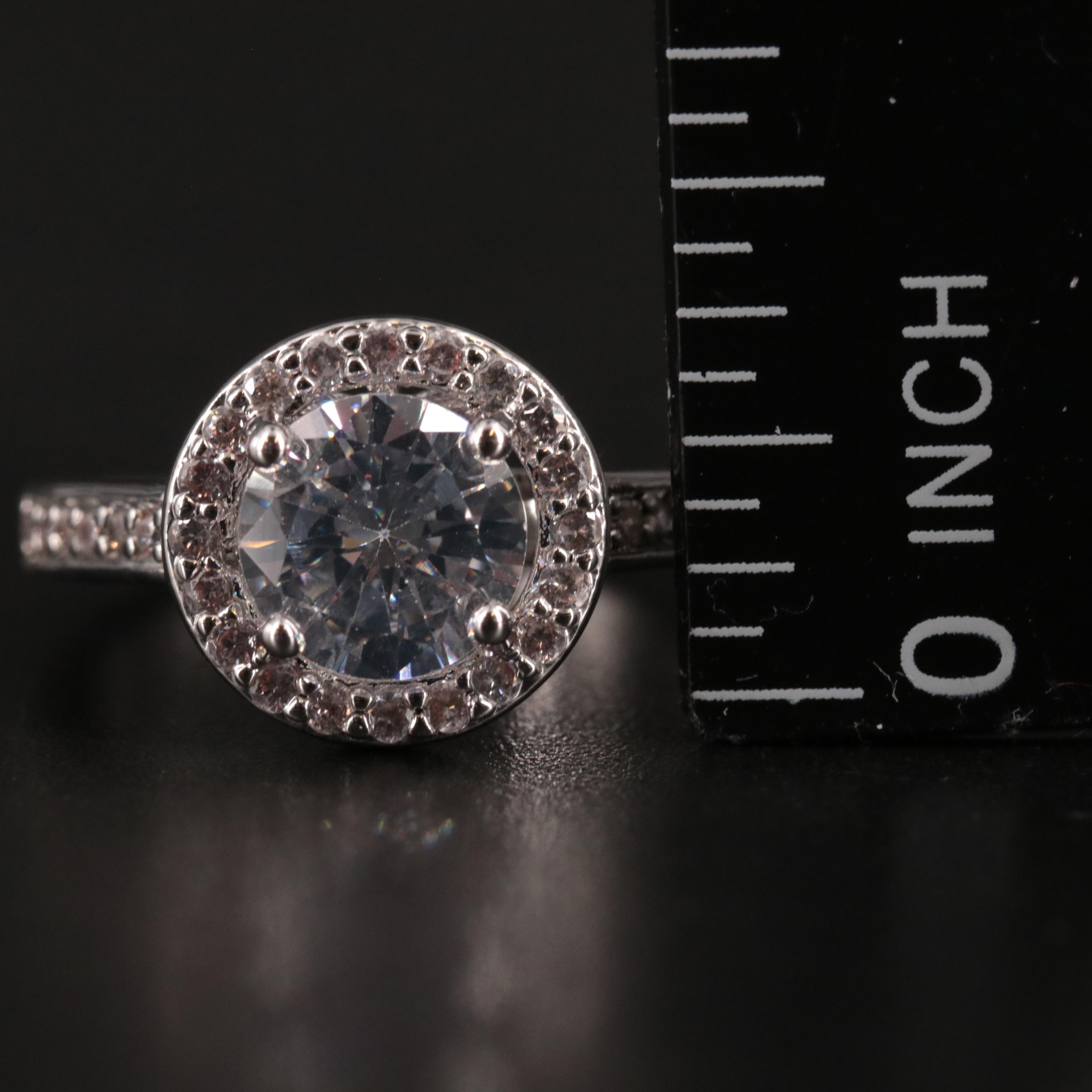 Cubic Zirconia Ring with Butterfly Detail