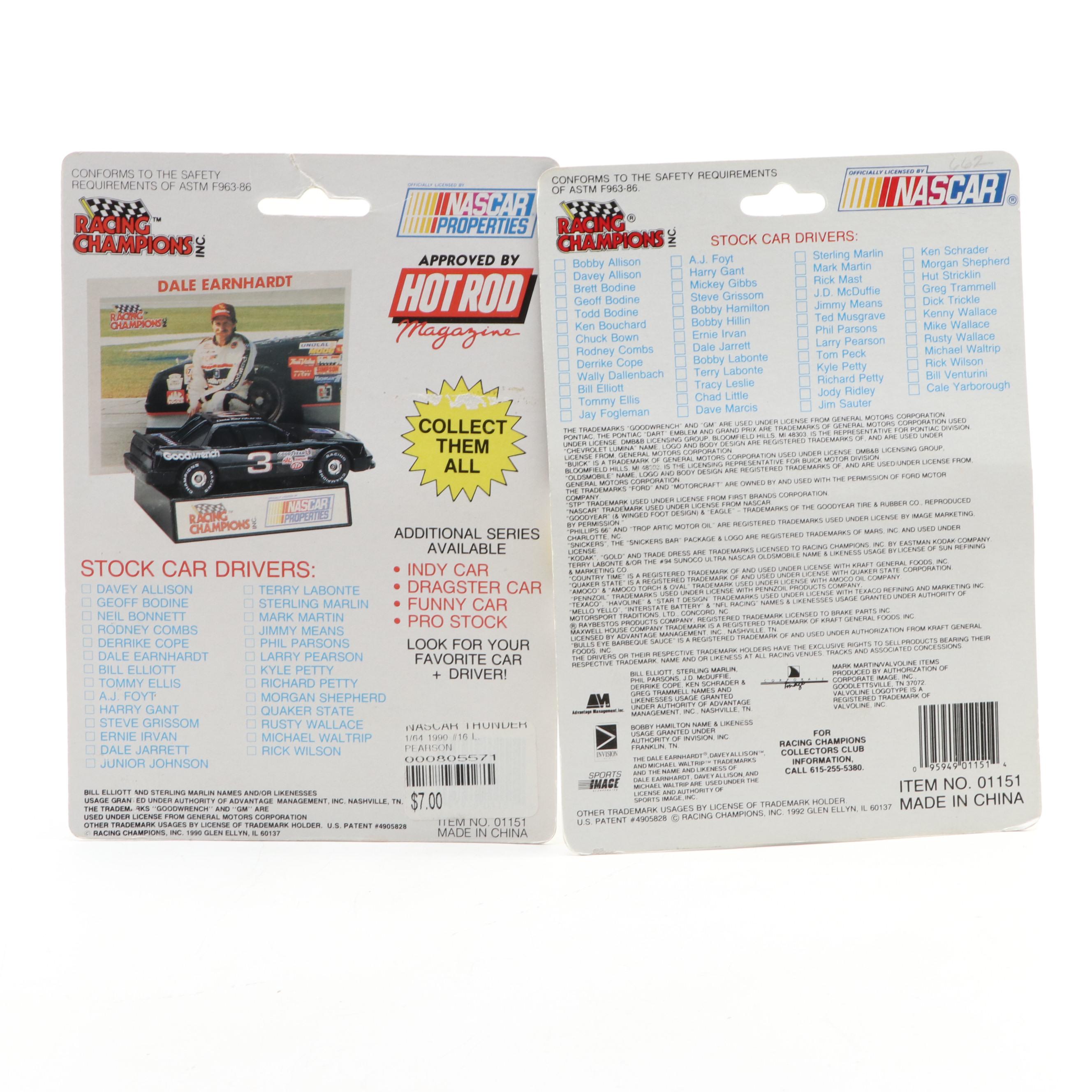 Racing Champions NASCAR Diecast Stock Cars Including Tom Peck