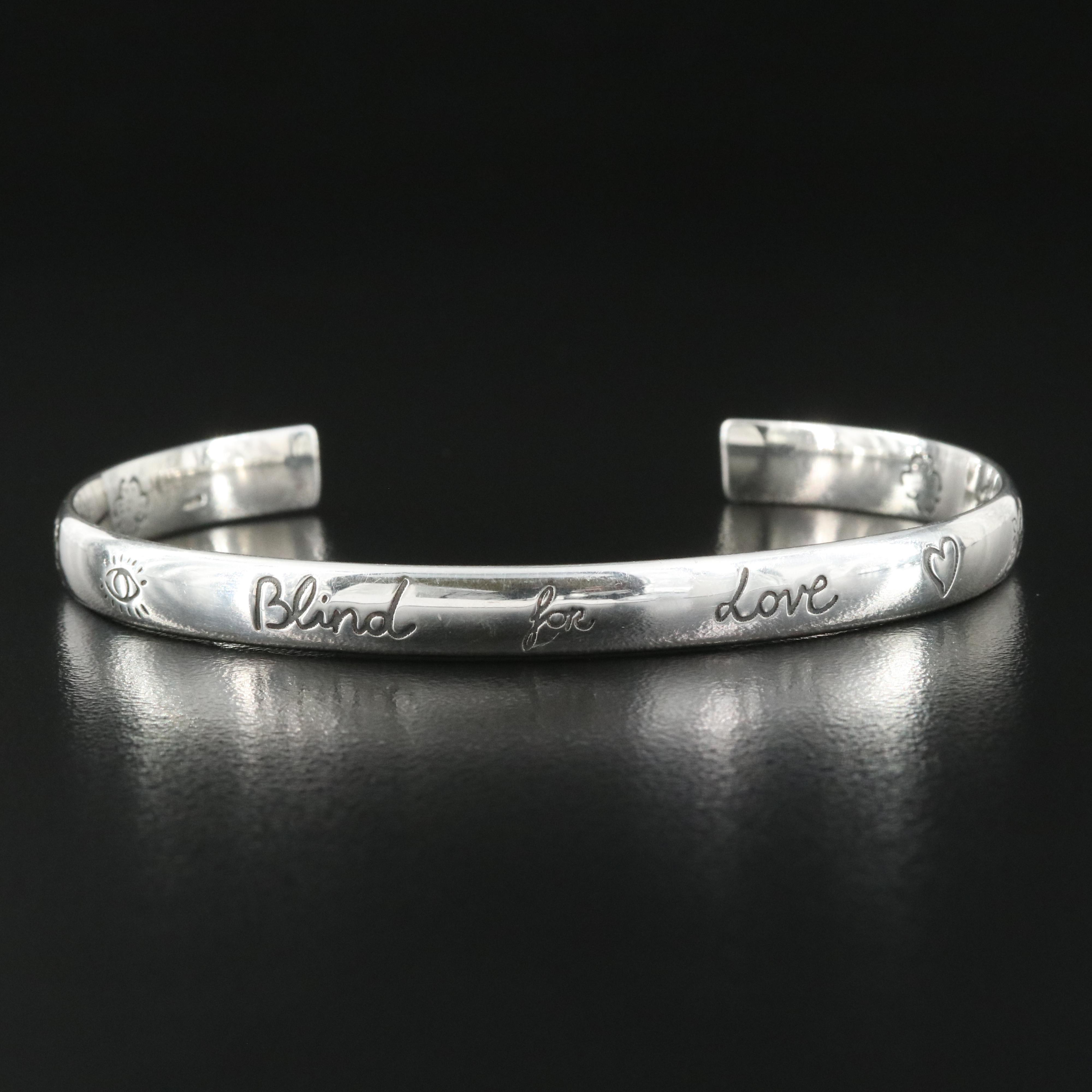 Gucci Sterling "Blind for Love" Cuff