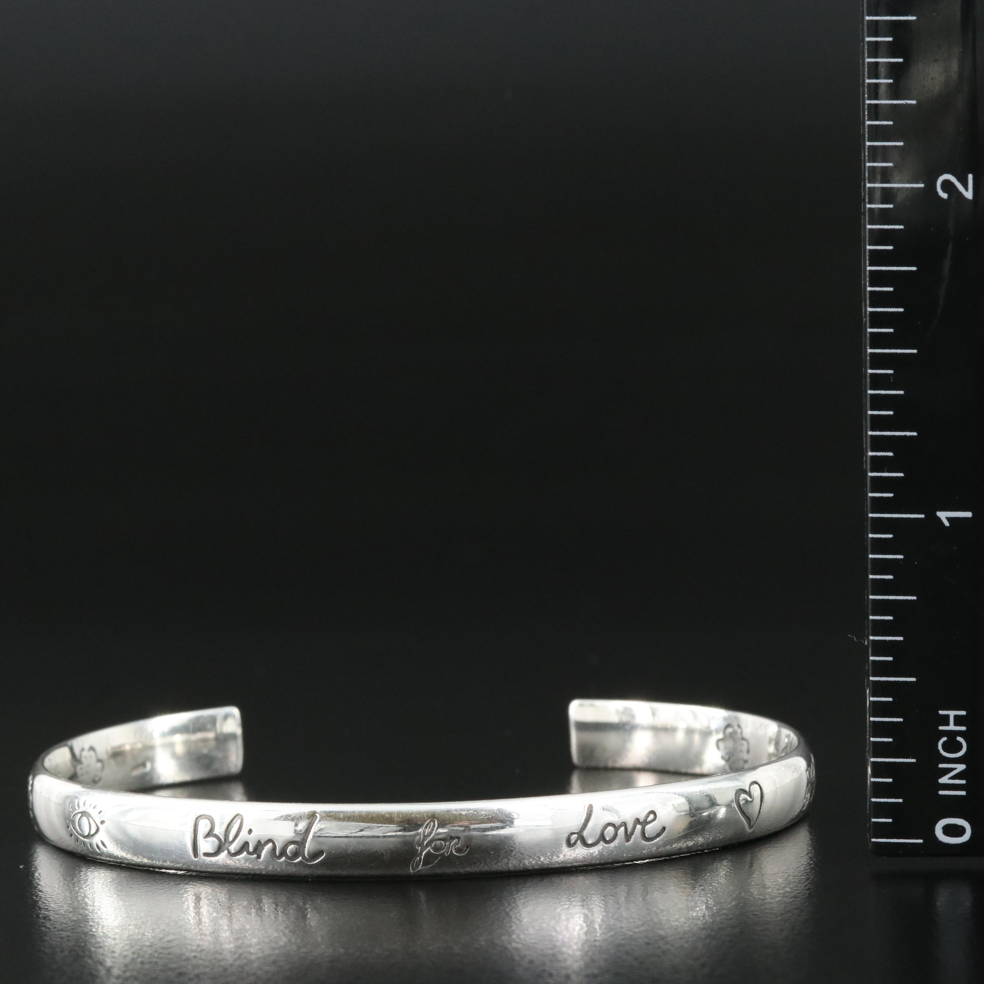 Gucci Sterling "Blind for Love" Cuff