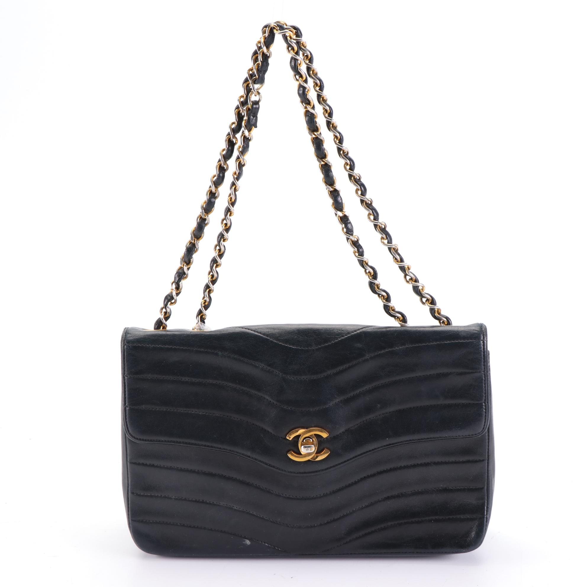 Chanel CC Flap Front Shoulder Bag in Matelassé Leather